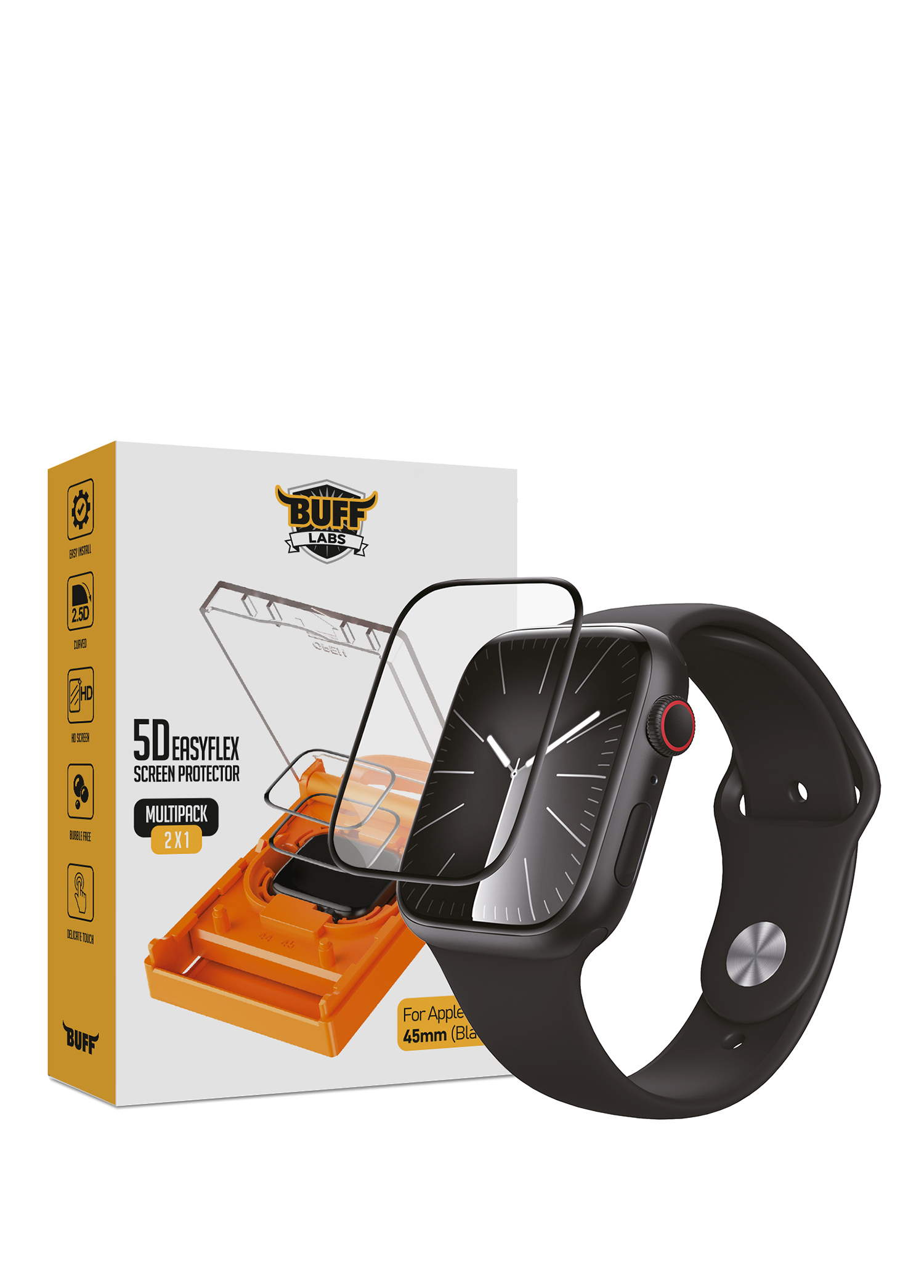 Apple Watch 45mm 5D EasyFlex 2 Adet Ekran Koruyucu