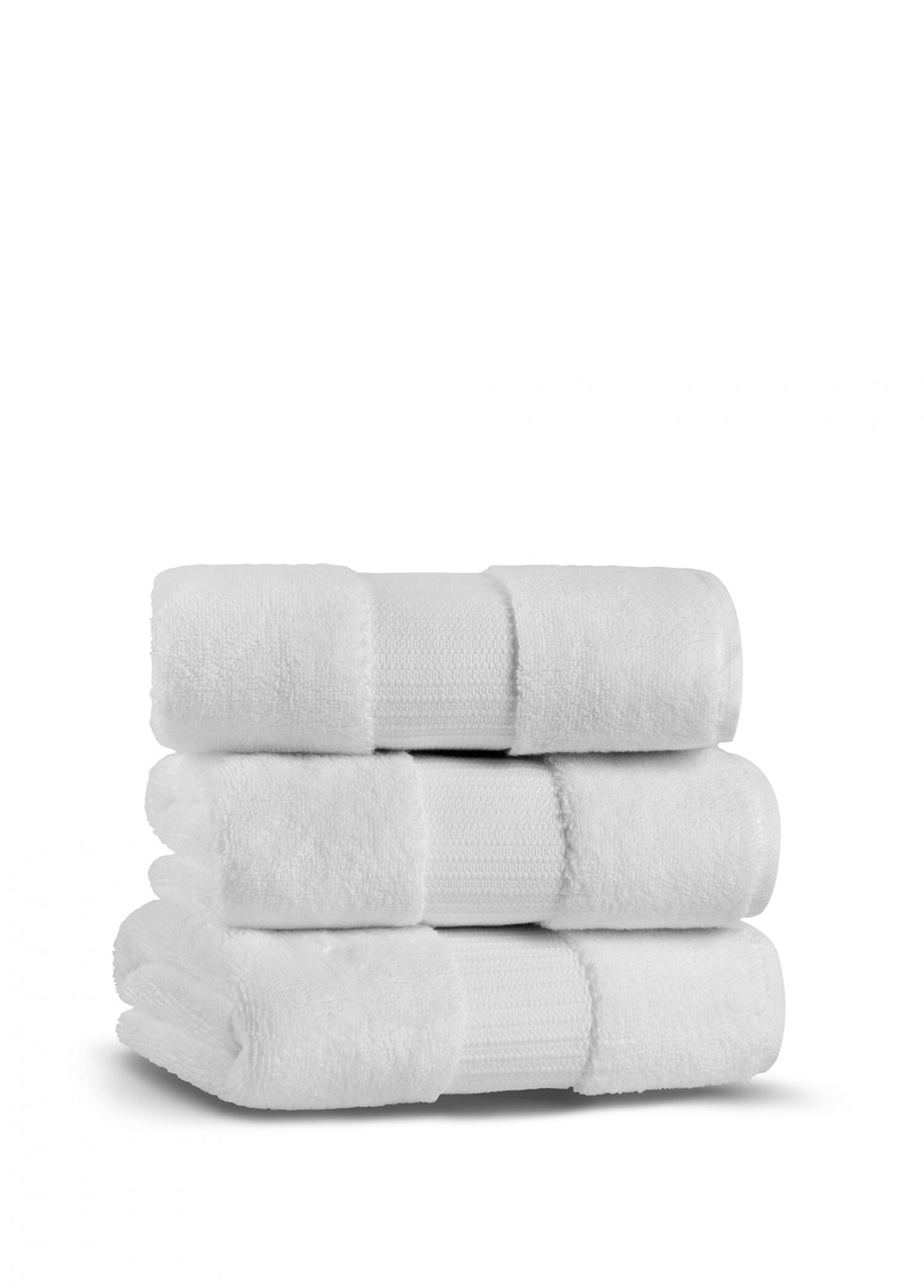 Valencia Fibroluxe ® Beyaz Bambu Tekli Banyo Havlusu 100 x 180 cm