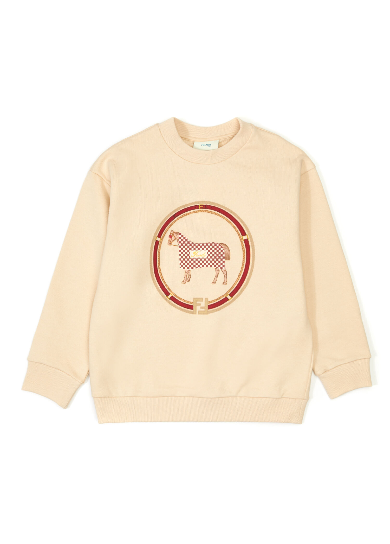 Bej Grafik Baskılı Erkek Çocuk Sweatshirt