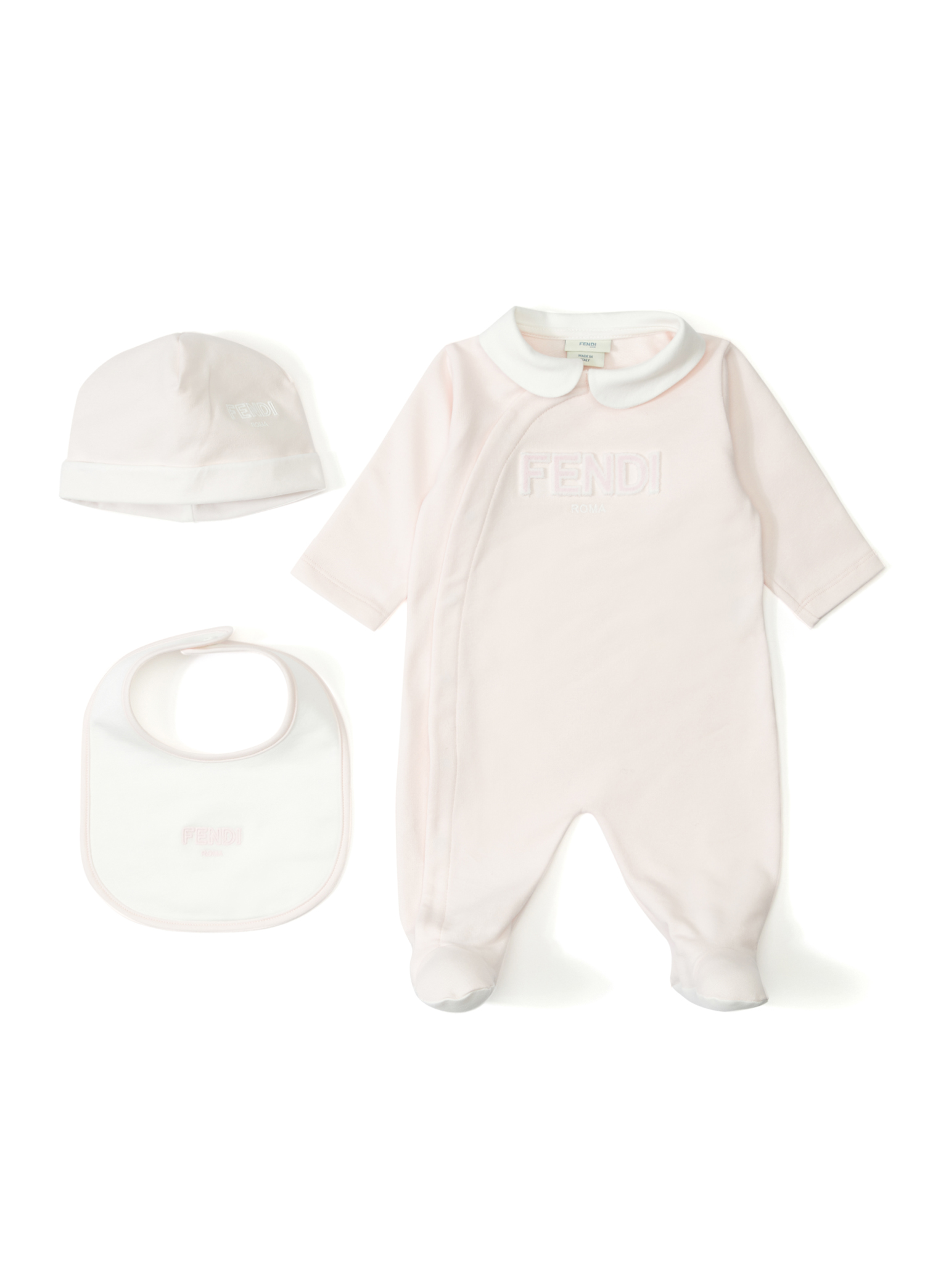 Açık Pembe Unisex Bebek 3lü Tulum Seti