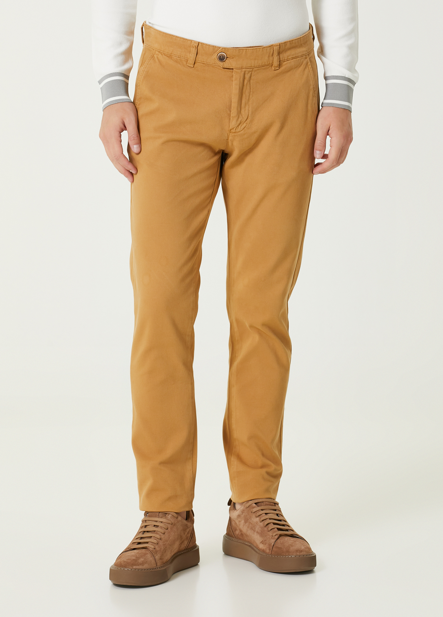 Slim Fit Camel Pantolon_1