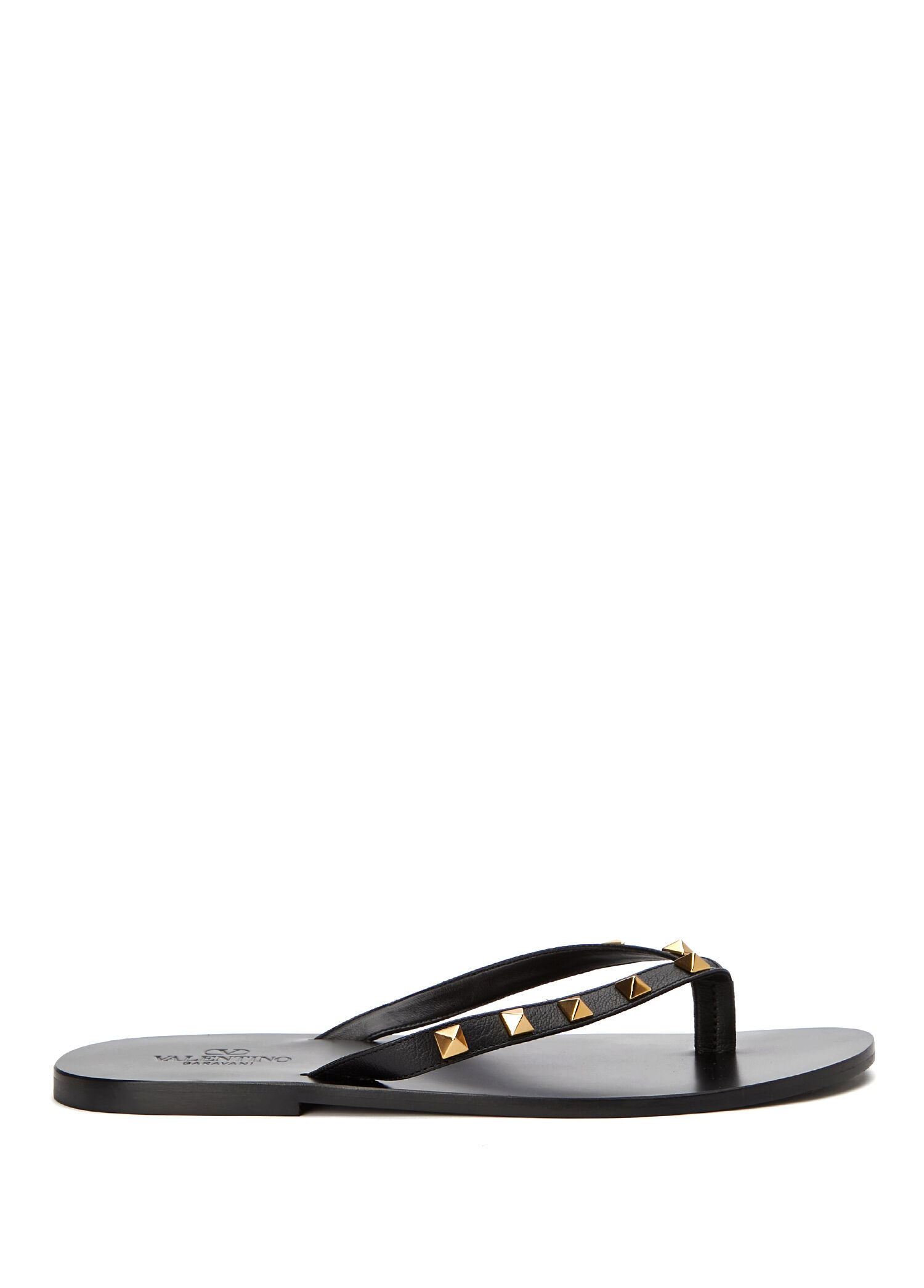 Rockstud Siyah Erkek Deri Terlik