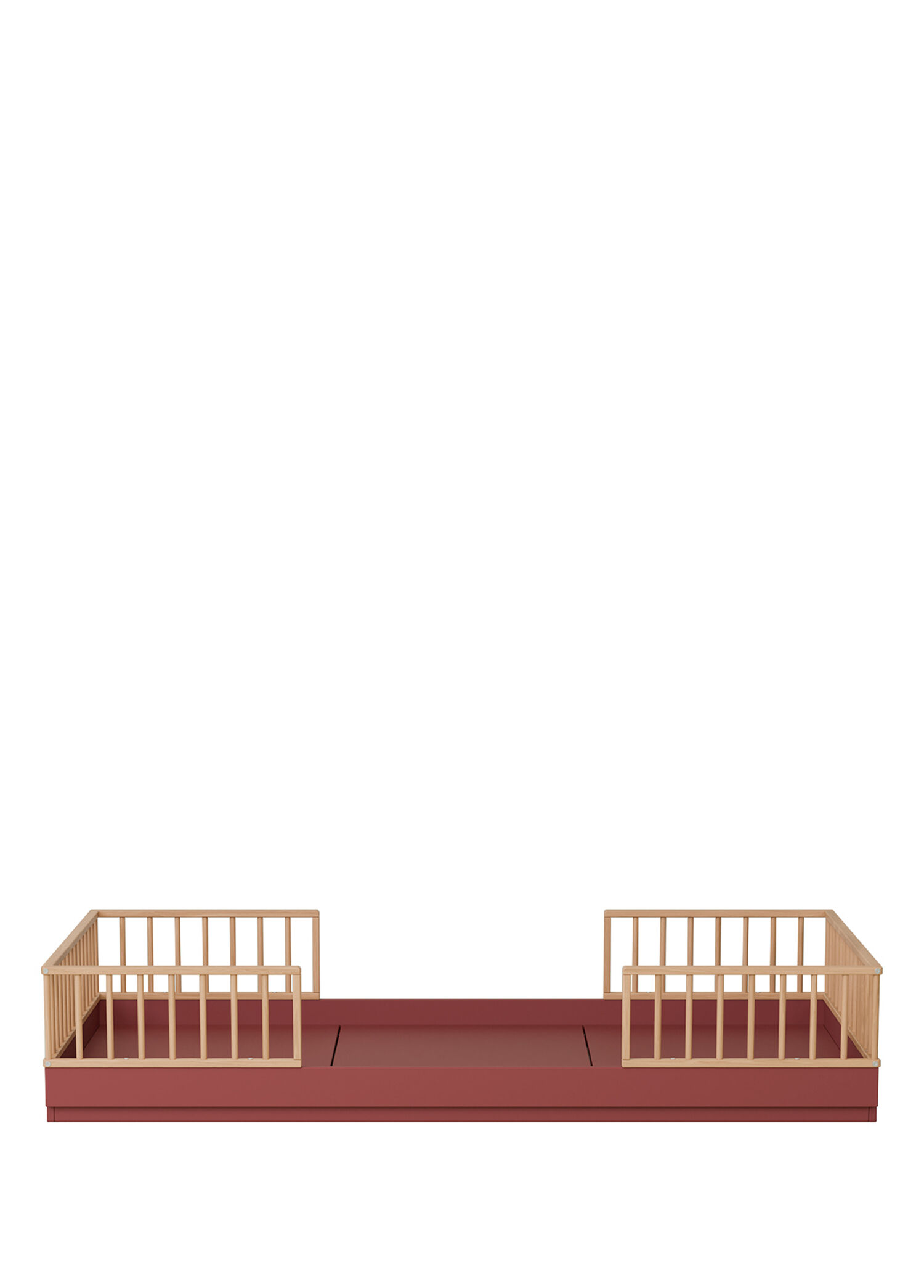 Dual Bordo Montessori Çocuk Karyola 120 x 200 cm