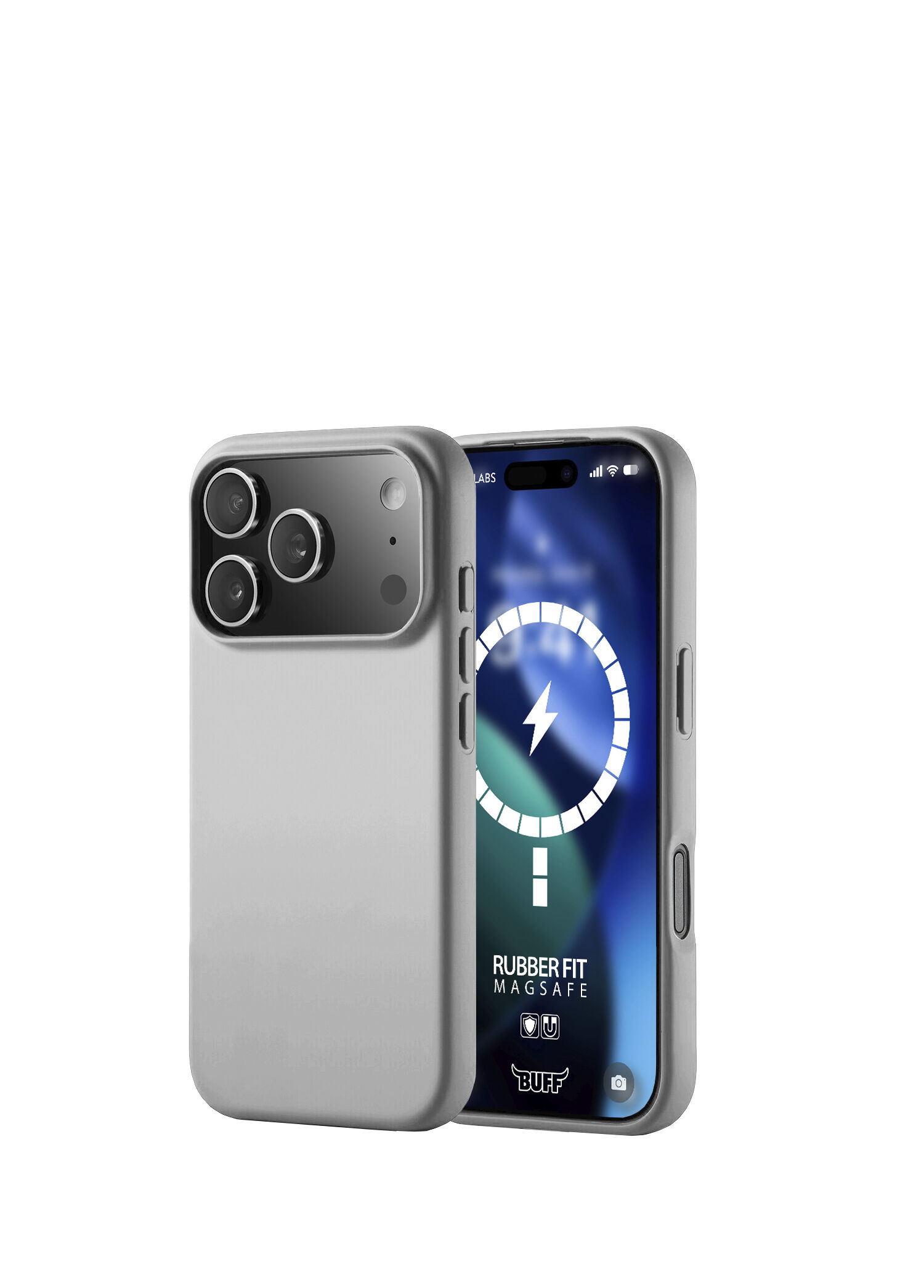 Rubber Fit iPhone 17 Pro Max Gri Silikon Magsafe Uyumlu Telefon Kılıfı
