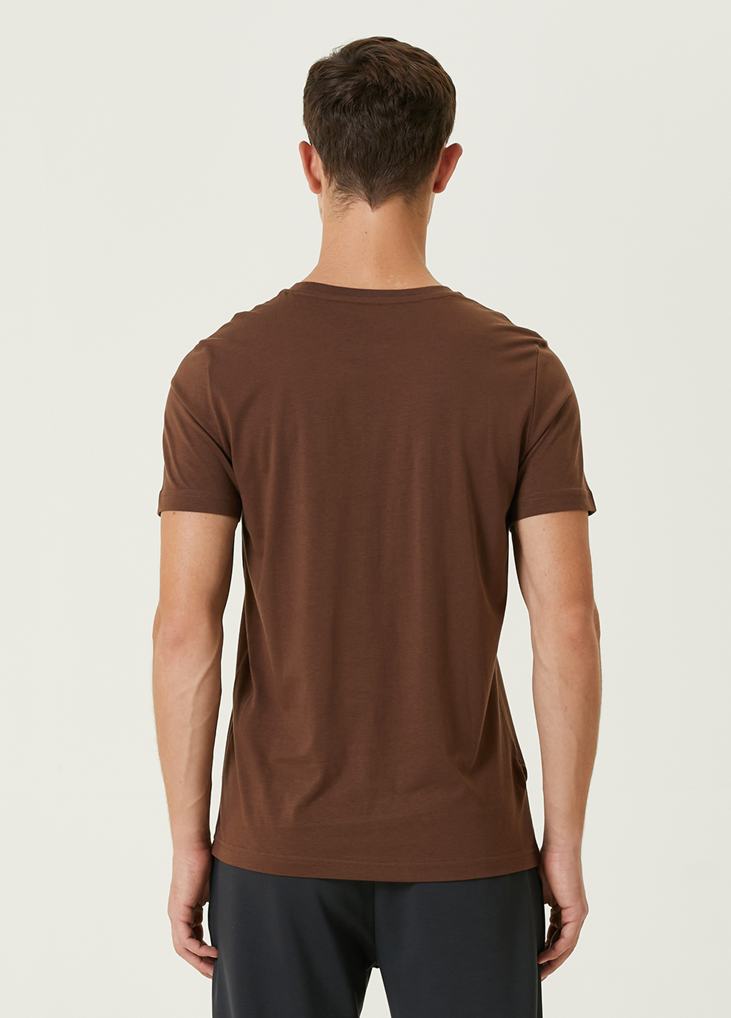 Kahverengi Basic T-shirt_3