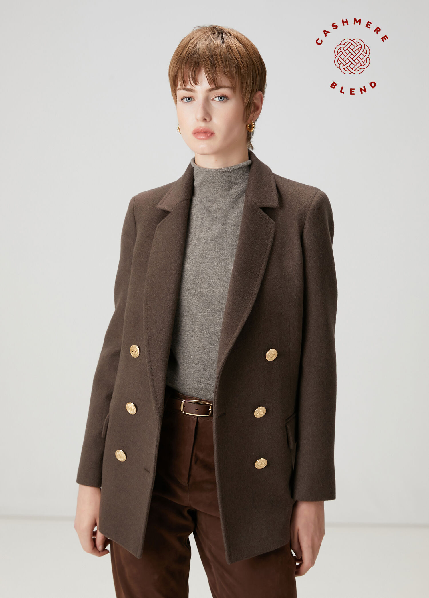 Deve Tüyü Kruvaze Kaşmir Blazer