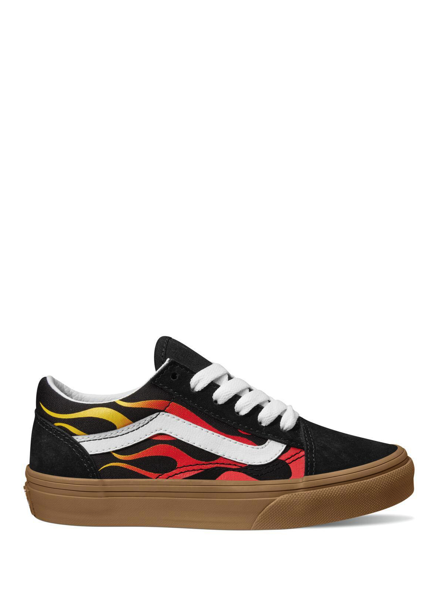 Old Skool V Siyah Unisex Çocuk Deri Sneaker