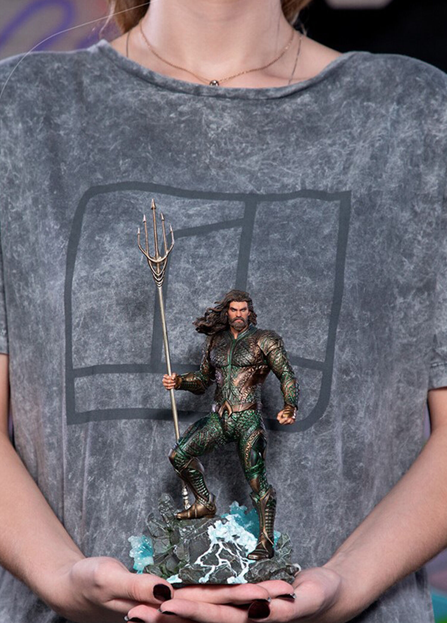 Dc - DC Comics Zack Snyder's Justice League Aquaman Heykel - Çok