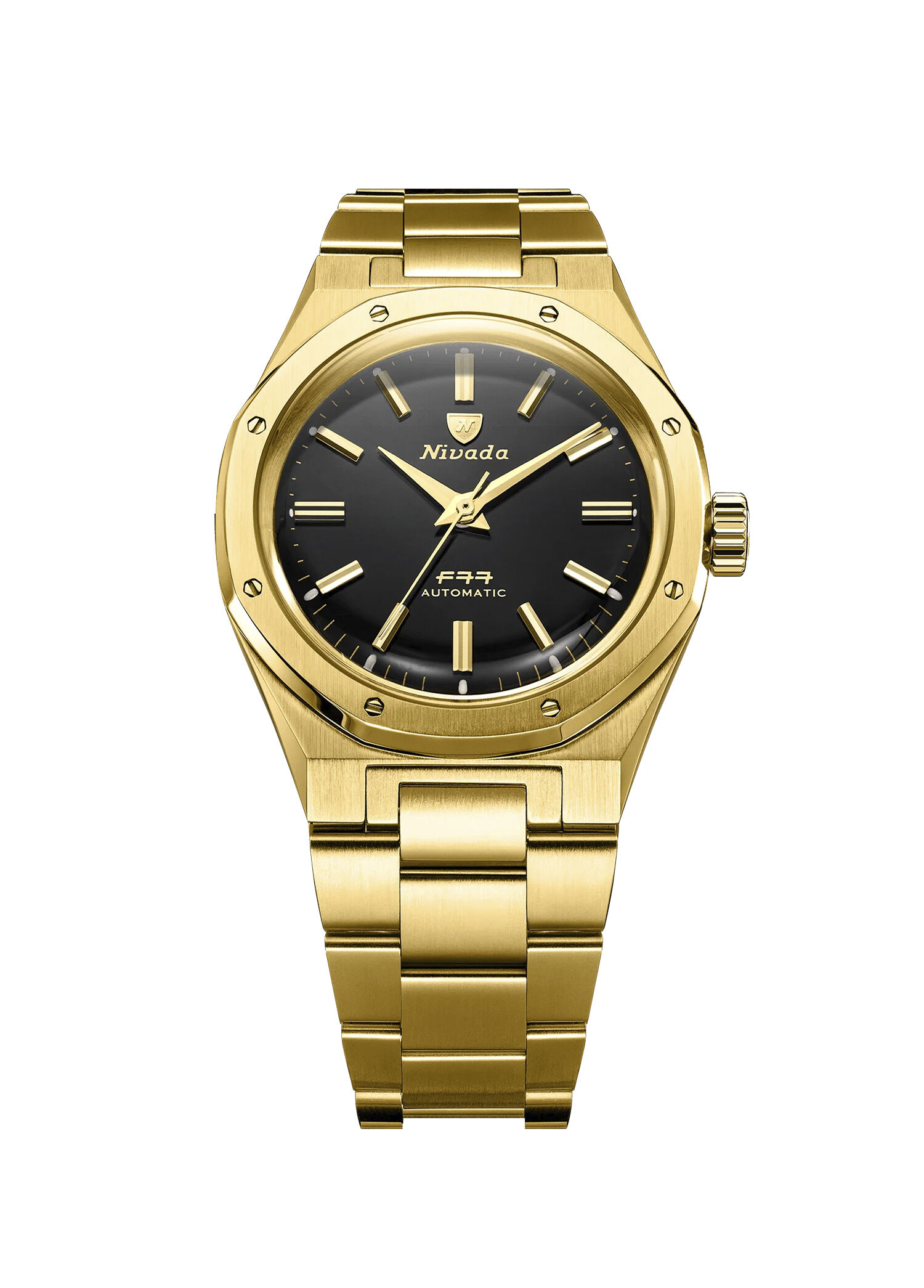 F77 Gold Mark 2 68028A77 Altın Rengi Çelik Erkek Kol Saati