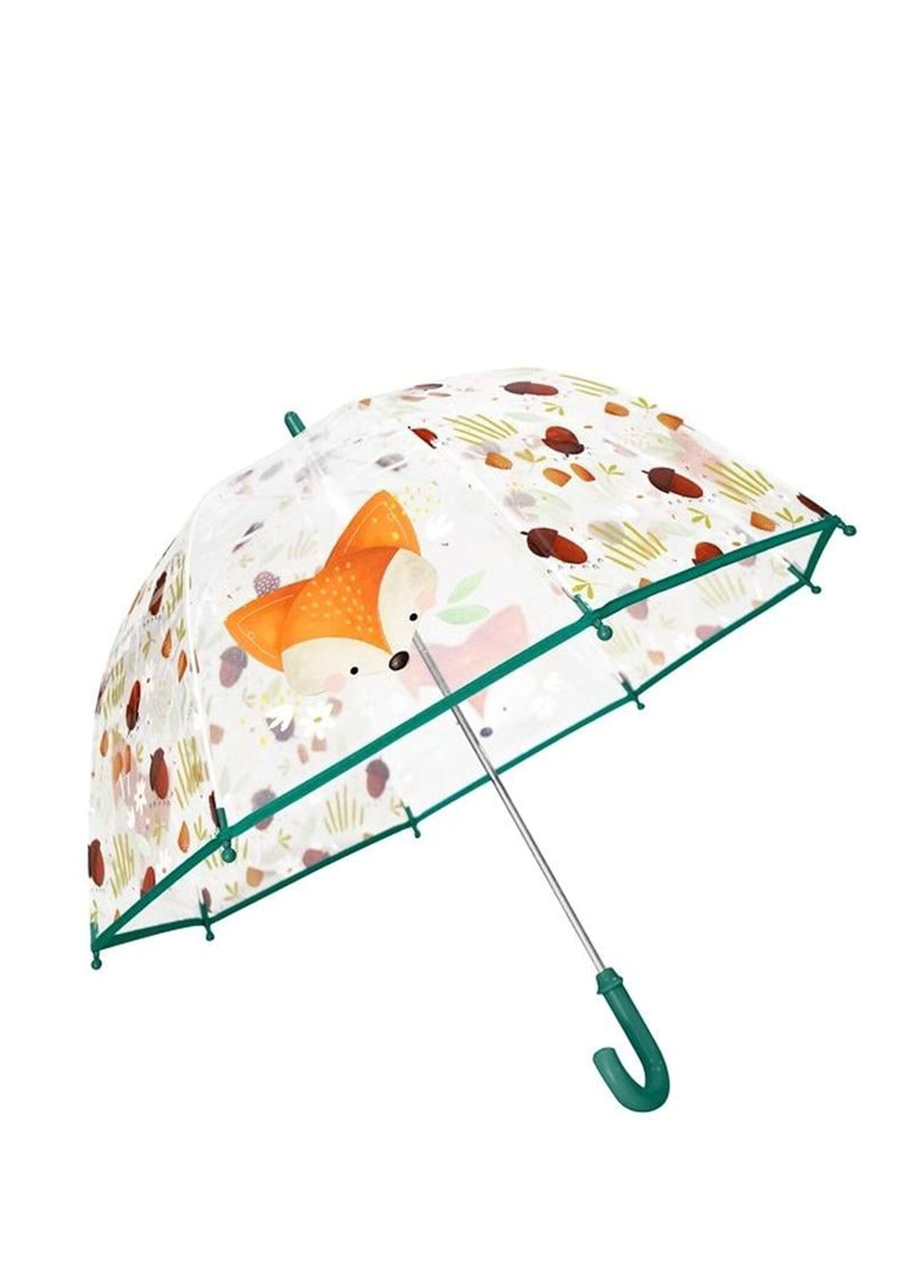 Meraklı Tilki Baskılı Renkli Unisex Çocuk Şemsiyesi
