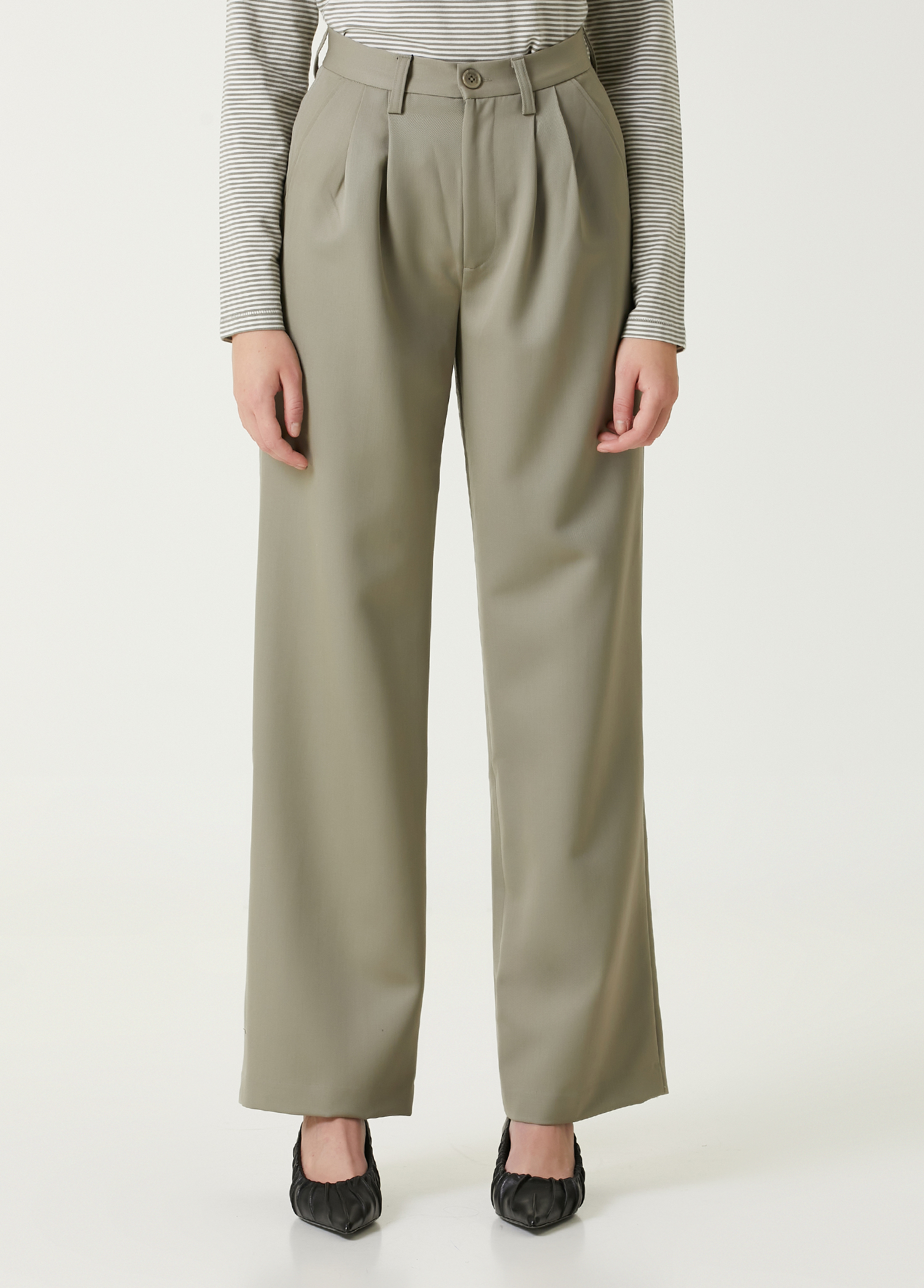 ボトムスその他 ANINE BING Khaki wool trousers Anine Bing - Carrie Khaki Wool Pants