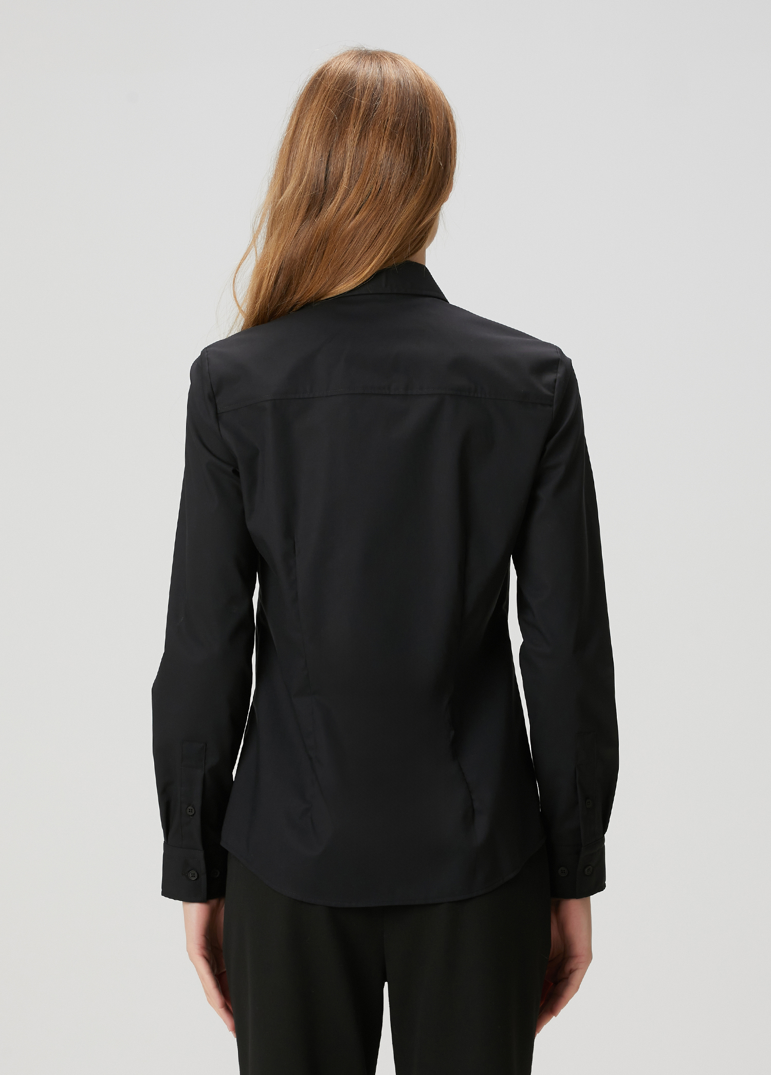 Siyah Slim Fit Gömlek_5