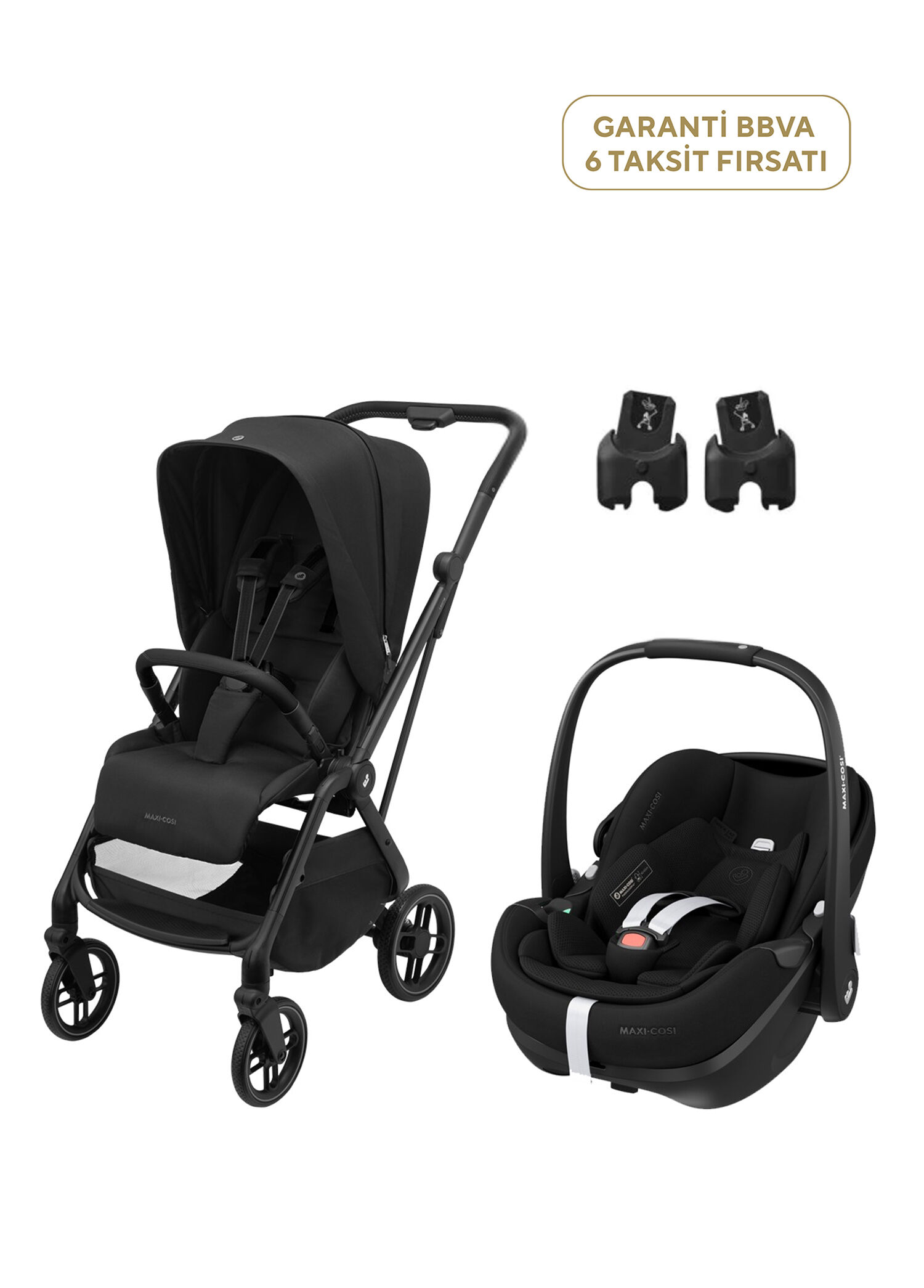 Leona2-Pebble 360 Pro Black Tek Elle Katlanabilen Çift Yönlü Seyahat Sistem Bebek Arabası