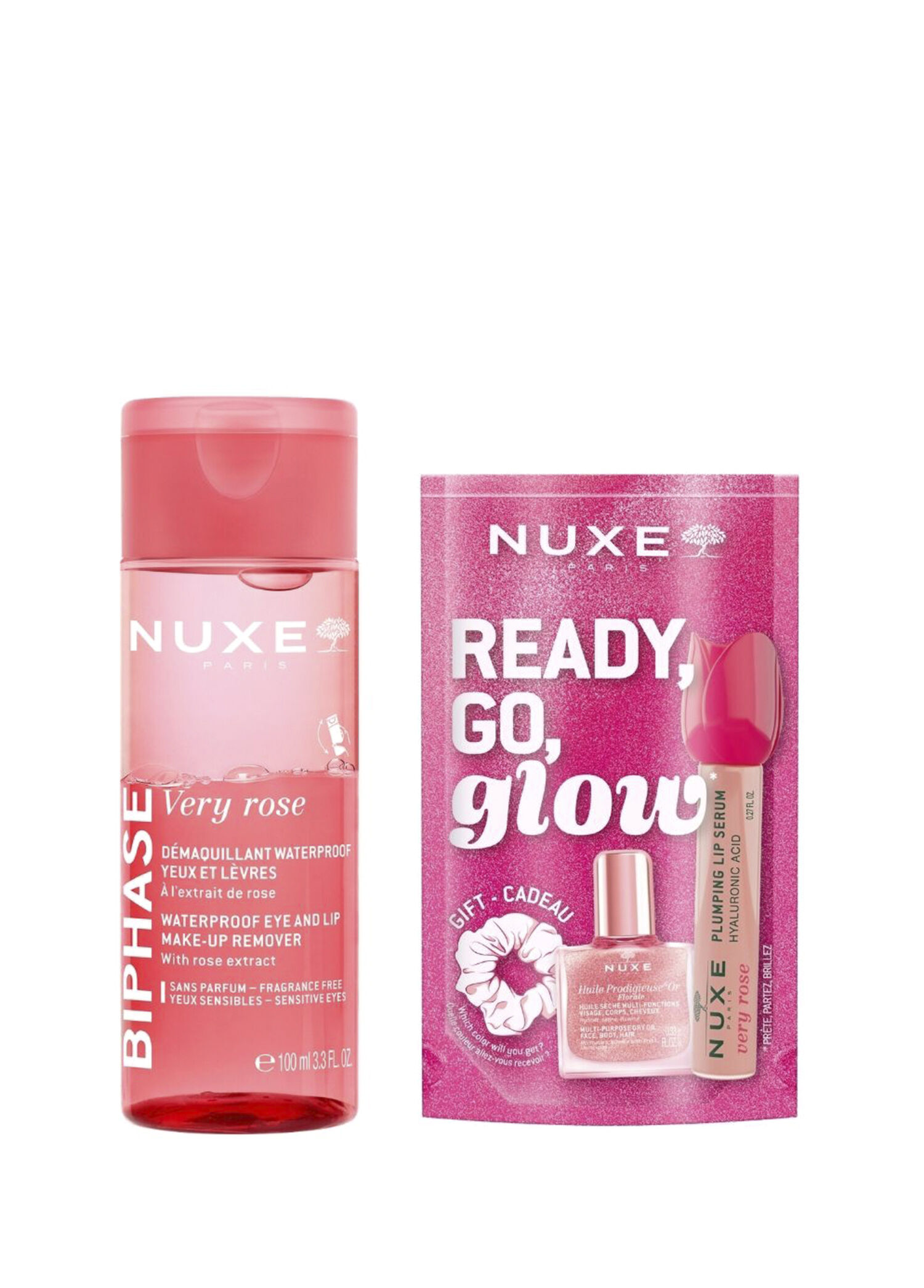 Ready Go Glow Dolgunlaştırıcı Seti + Very Rose Göz Makyajı Temizleme Suyu 2'li Set