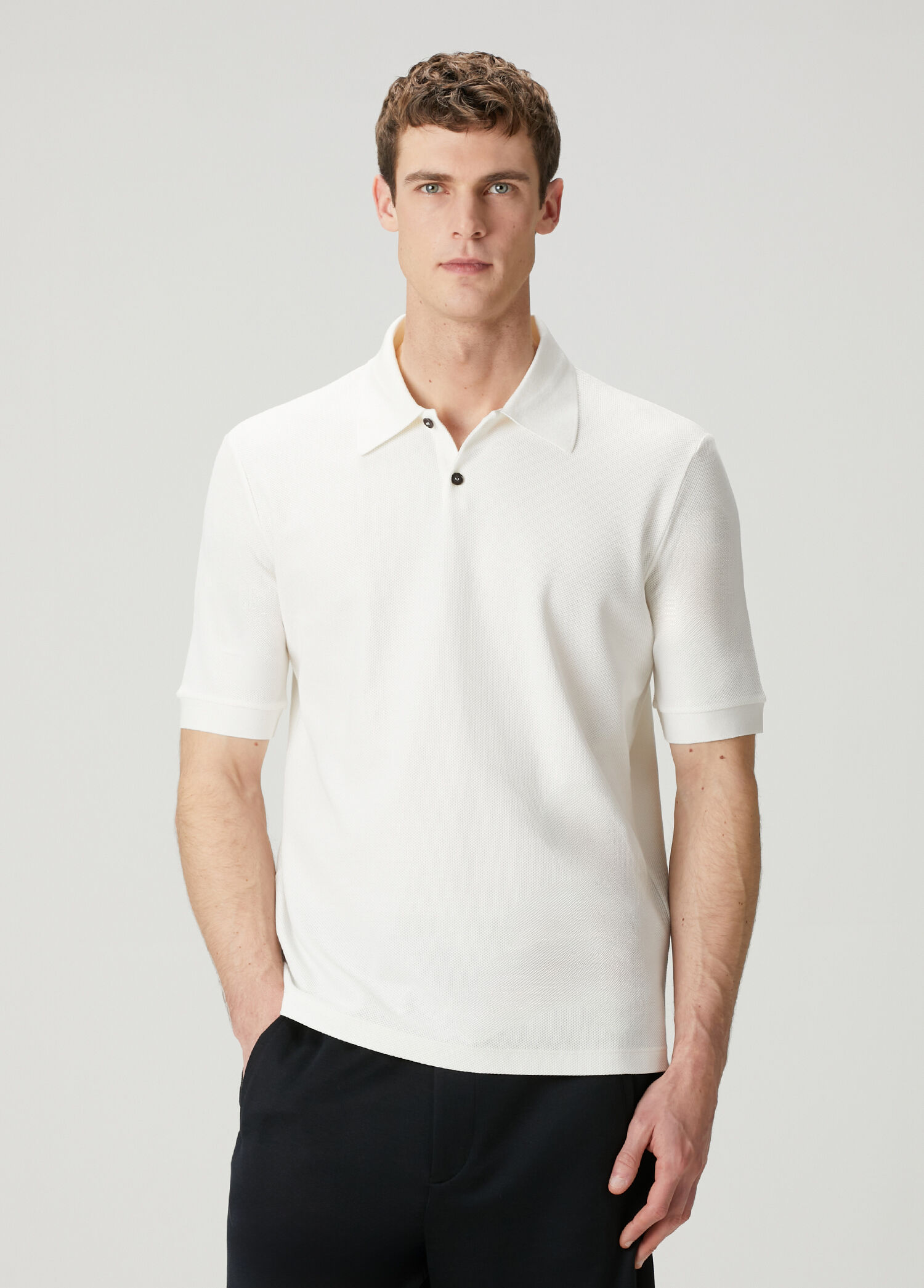 Beyaz Polo Yaka T-shirt