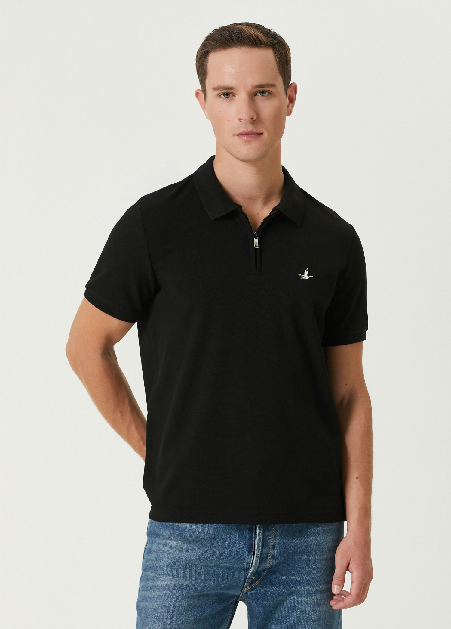 Siyah Polo Yaka T-shirt