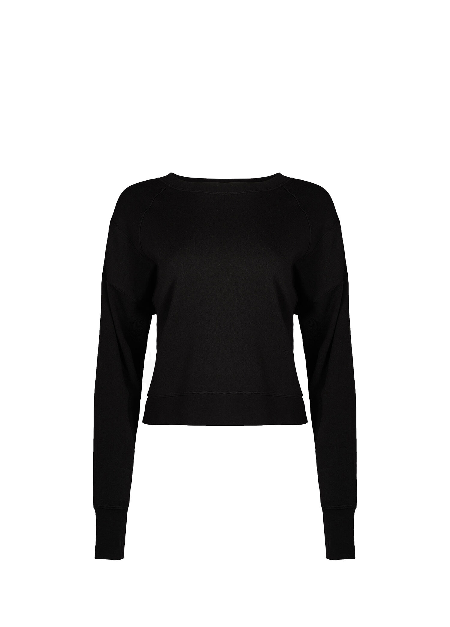 After Class Crop Siyah Uzun Kollu Kadın Spor Sweatshirt