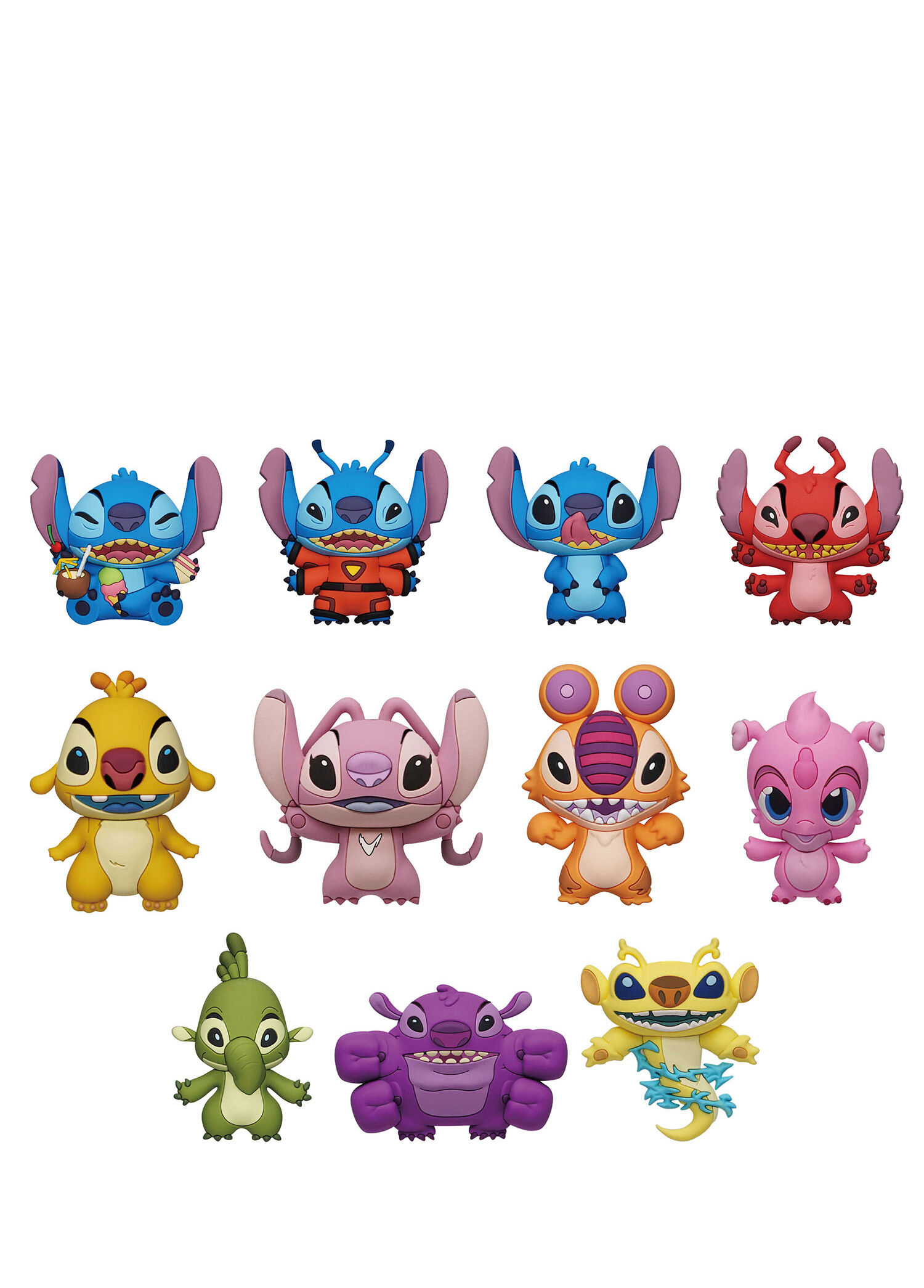 MONOGRAM - Seri 5 Stitch Klipsli Sürpriz Oyuncak Figür - Çok Renkli