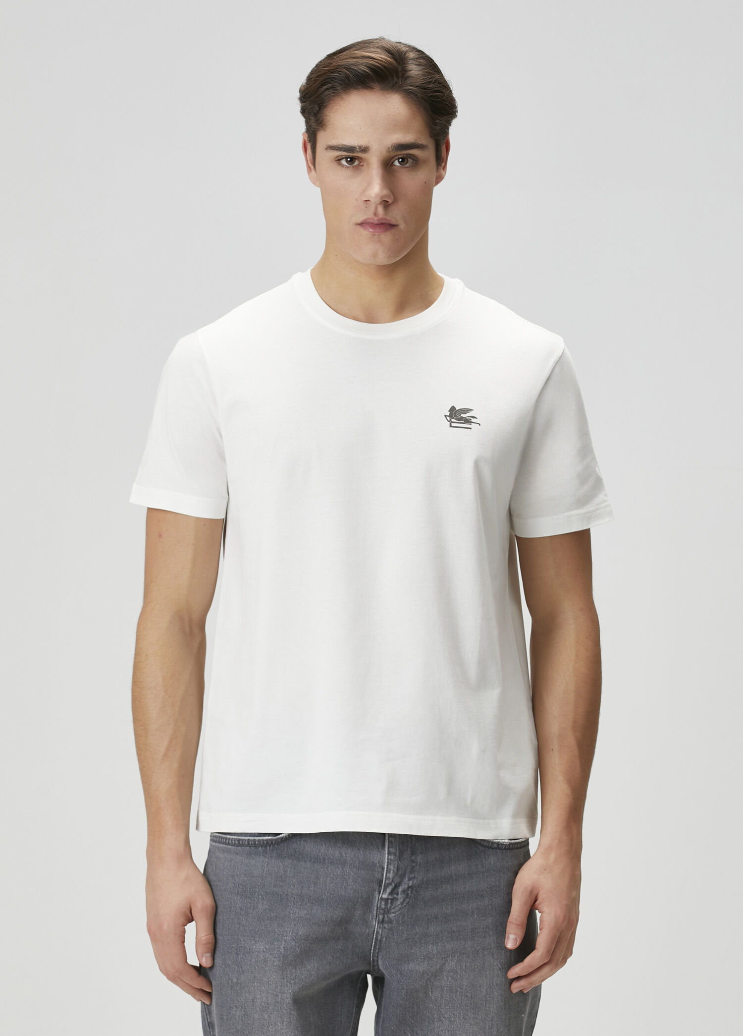 Beyaz Sırtı Baskılı T-shirt