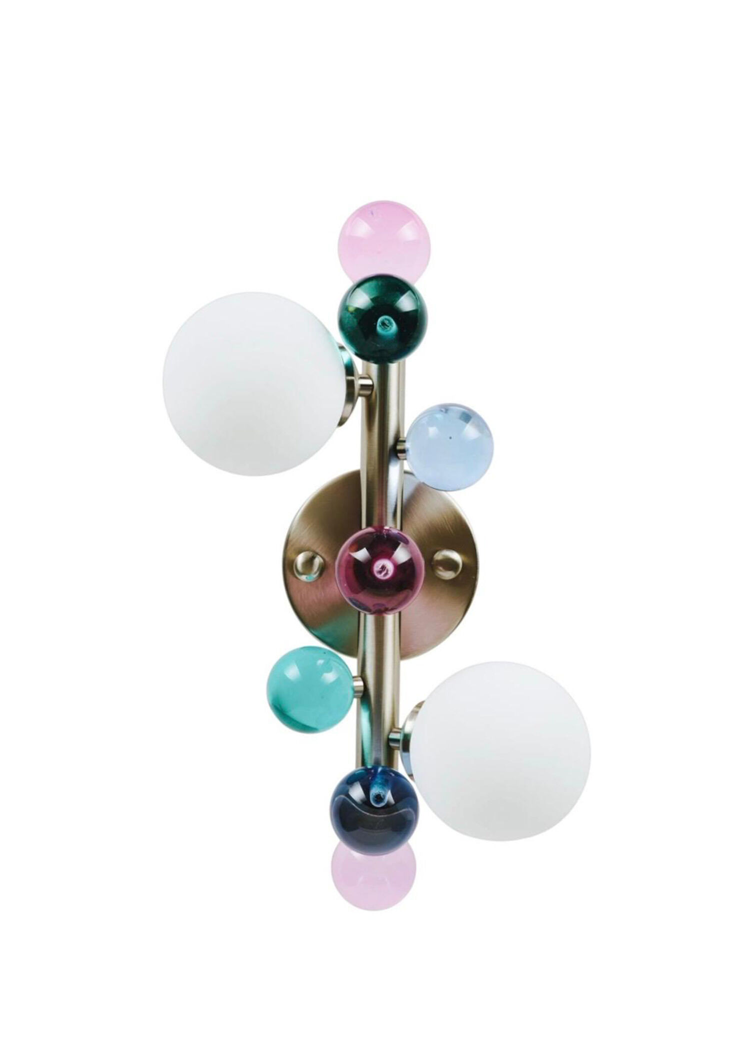 Bubble Lamp Soft Fırçalanmış Mat Krom Opak Aplik