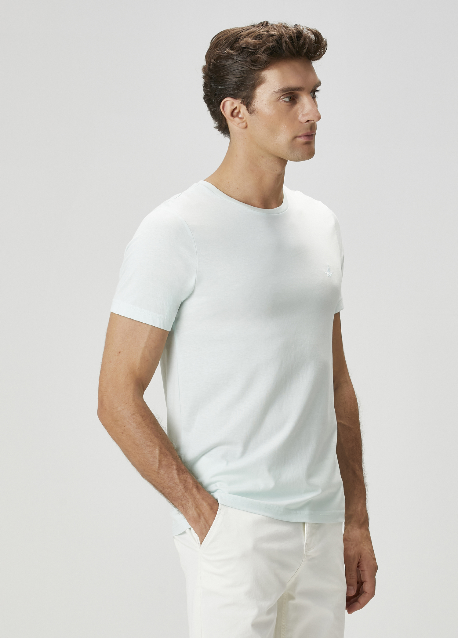 Açık Mavi Basic T-shirt_2