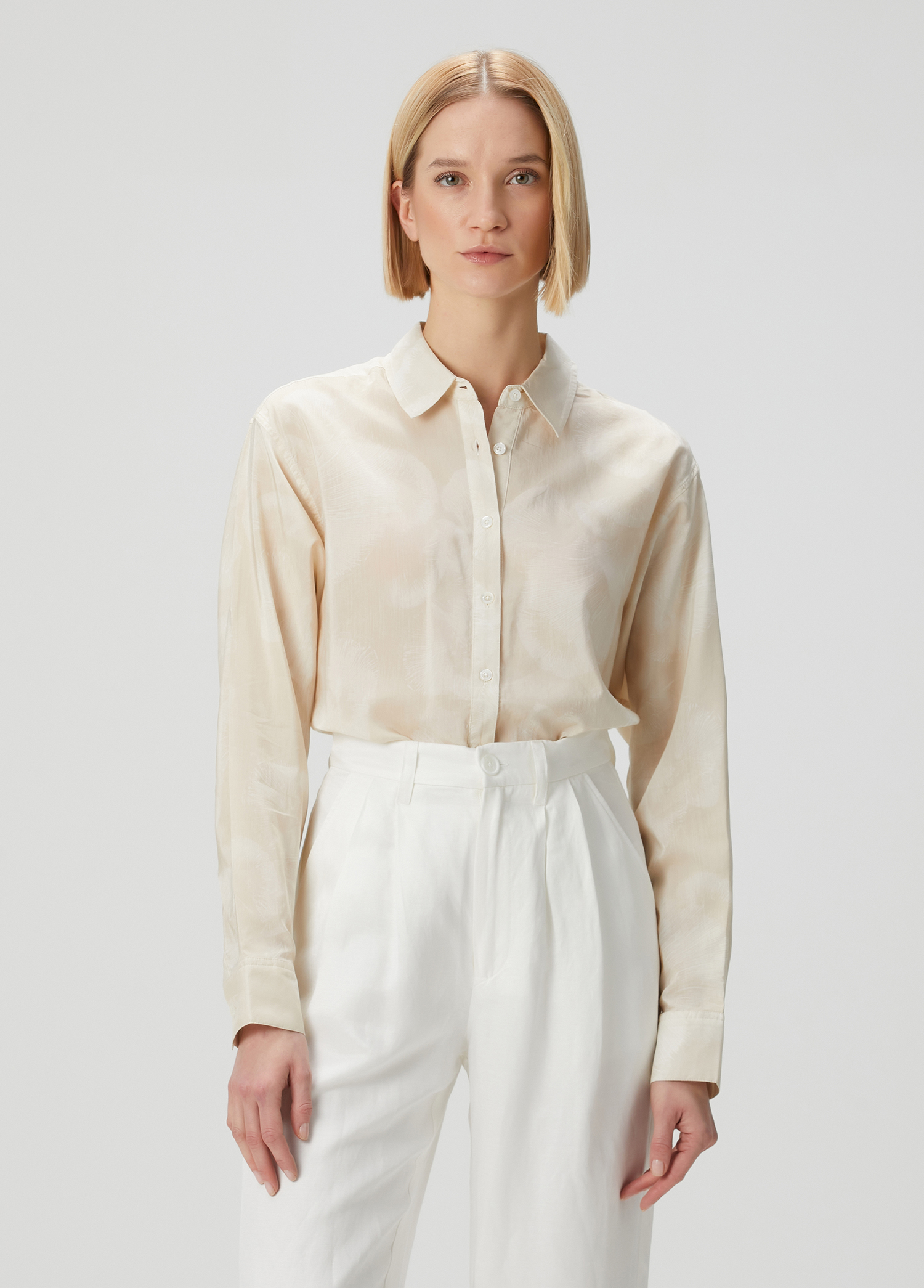 Anine Bing - Braxton Beige Patterned Shirt