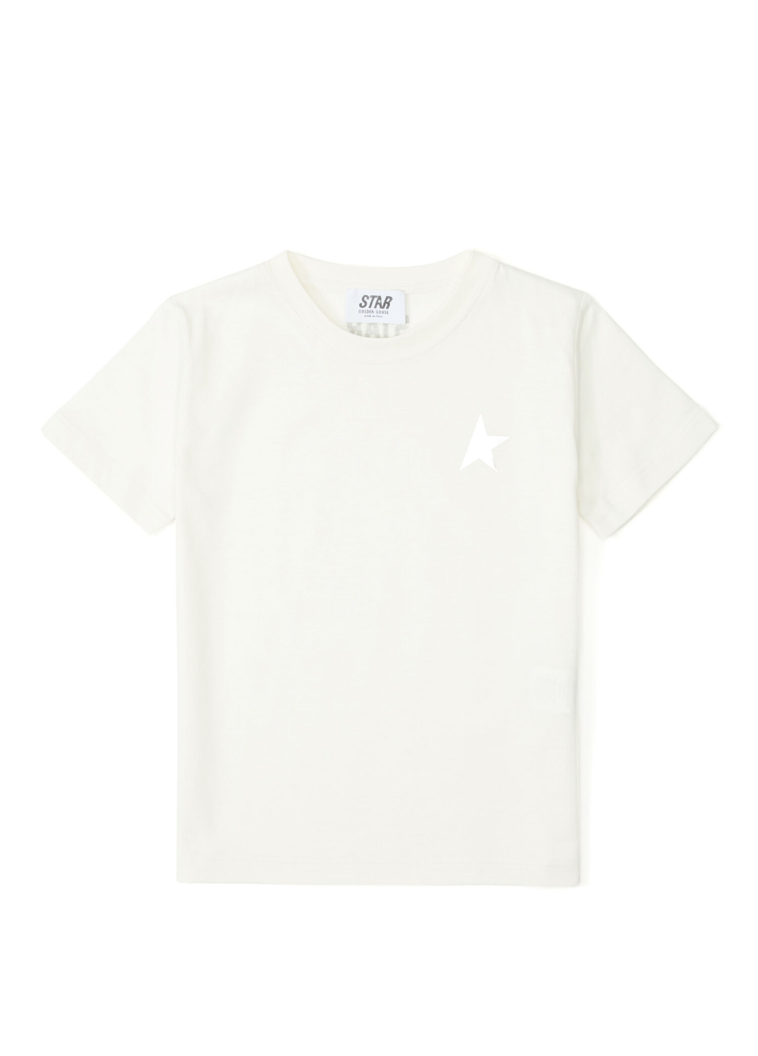 Beyaz Logo Baskılı Unisex Çocuk T-shirt