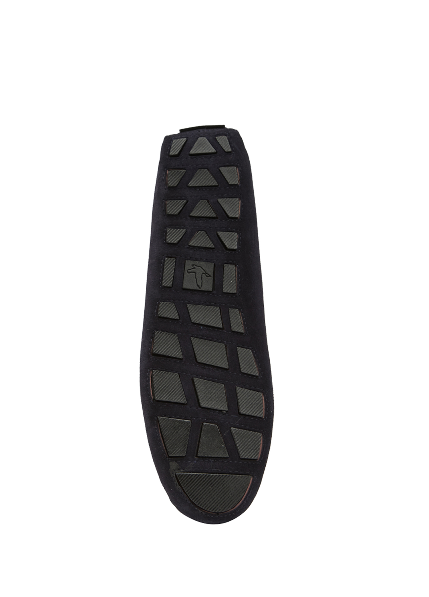 Lacivert Kadın Süet Loafer_4