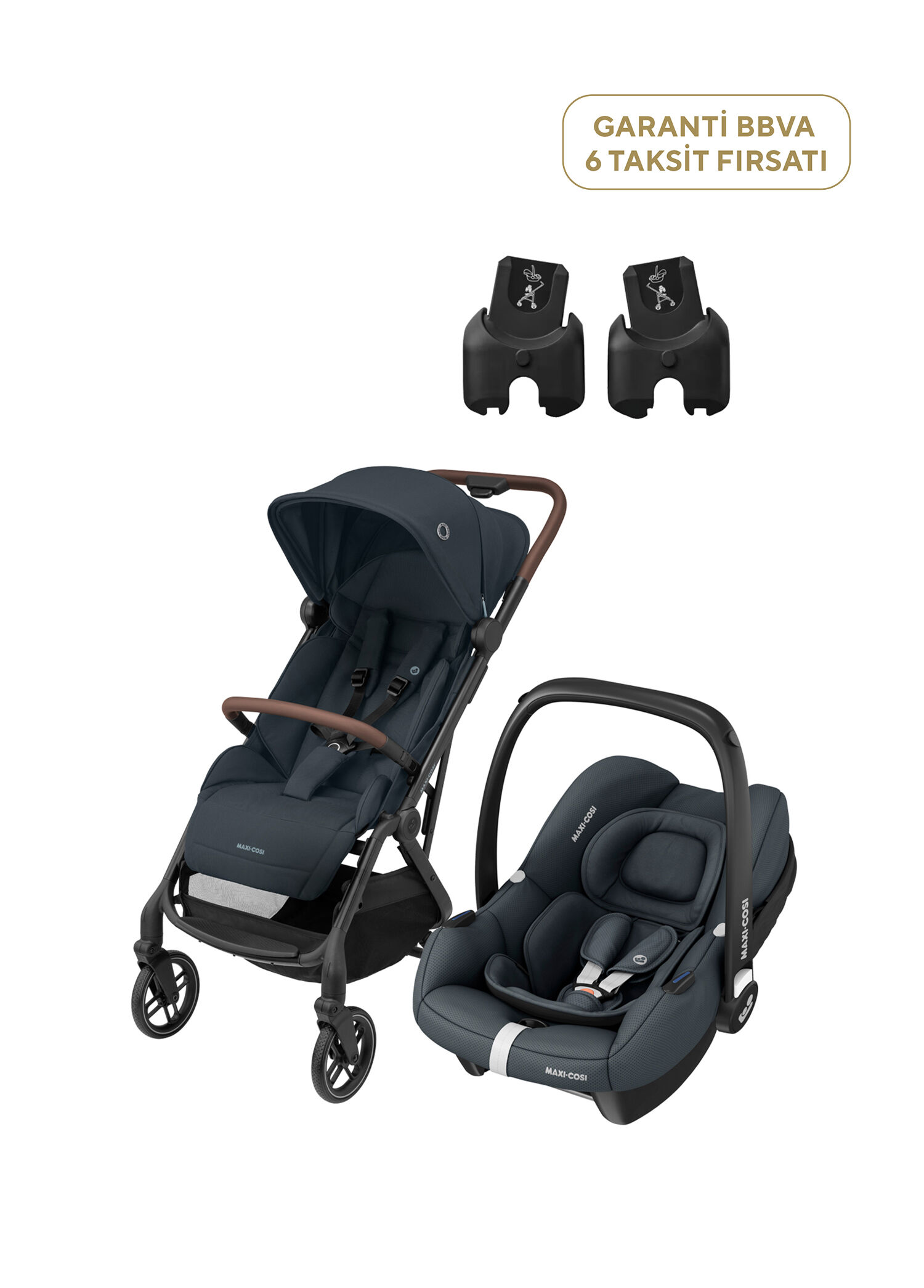 Soho-Cabriofix İ-Size Modüler Ultra Kompakt Essential Graphite Seyahat Sistem Bebek Arabası