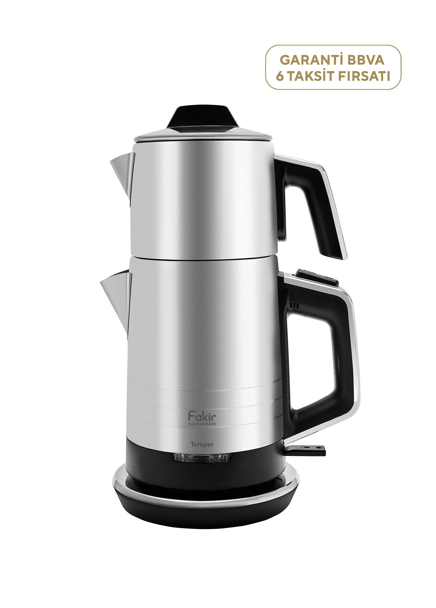 Temper Inox Gri Çay Makinesi