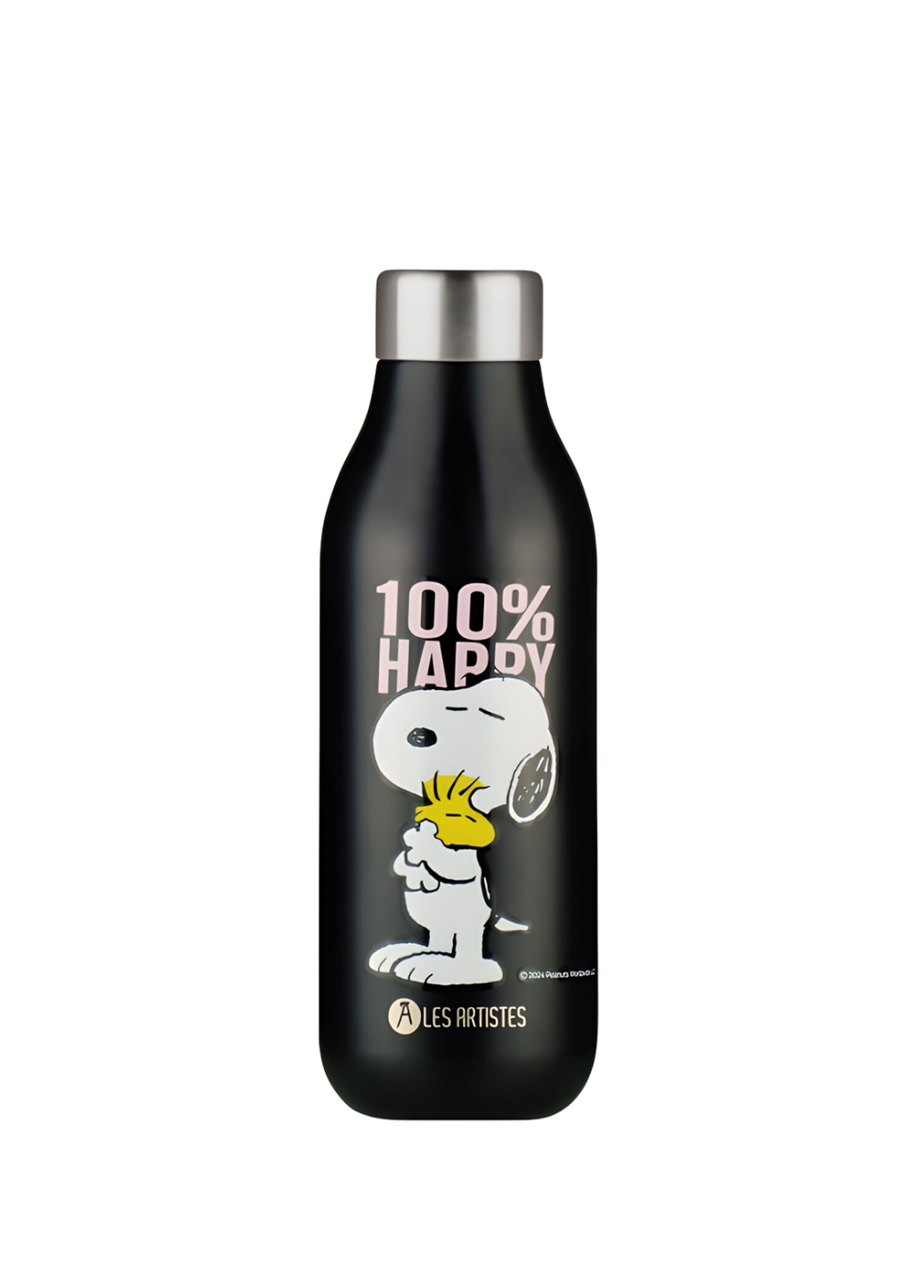 Happy Snoopy Siyah Isı Yalıtımlı Çelik Termos Mug 500 ml