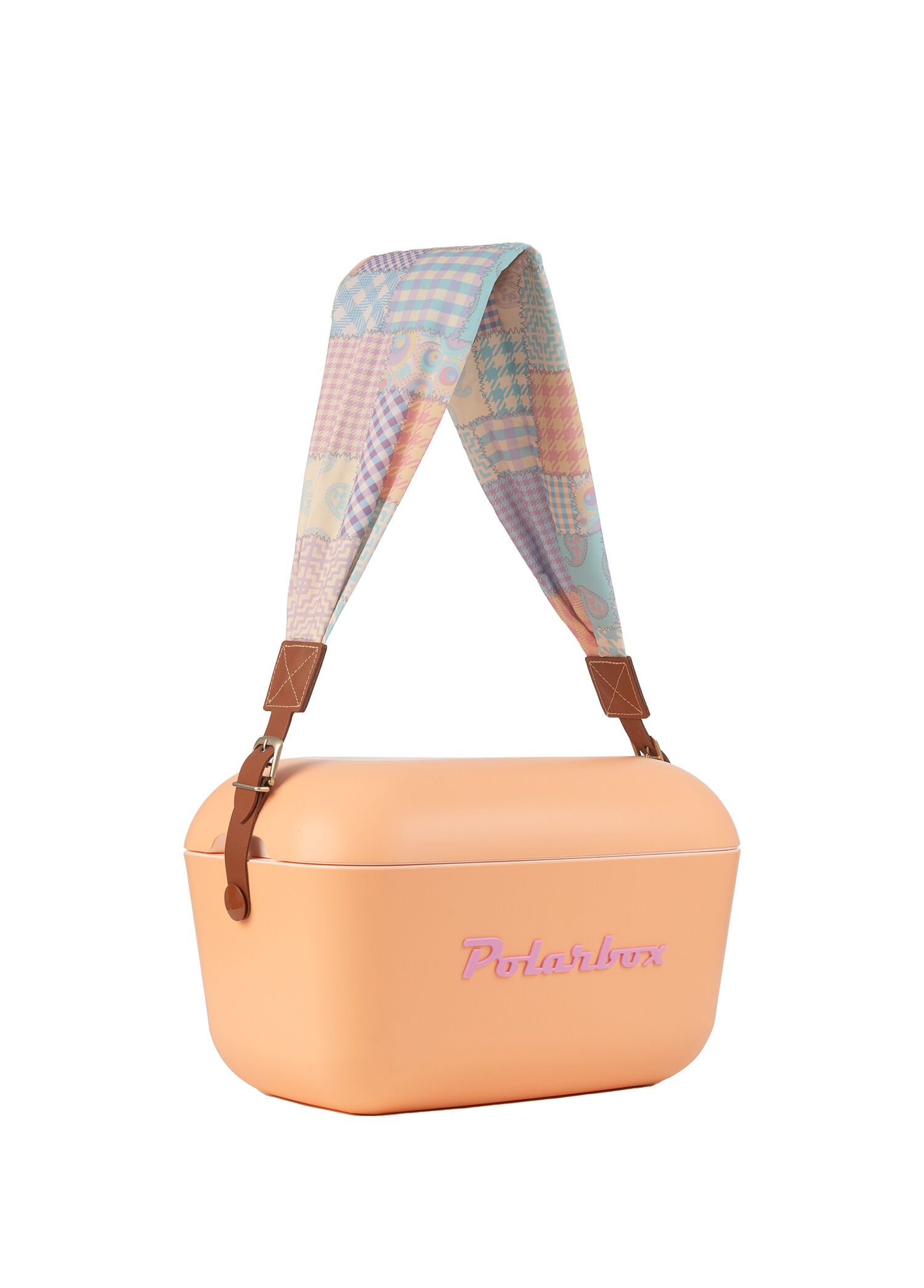 Prinkstyle Patchwork Klasik Deri Kayışlı Sorbete Rose Soğuk ve Sıcak Tutucu Termal Çanta 12 lt