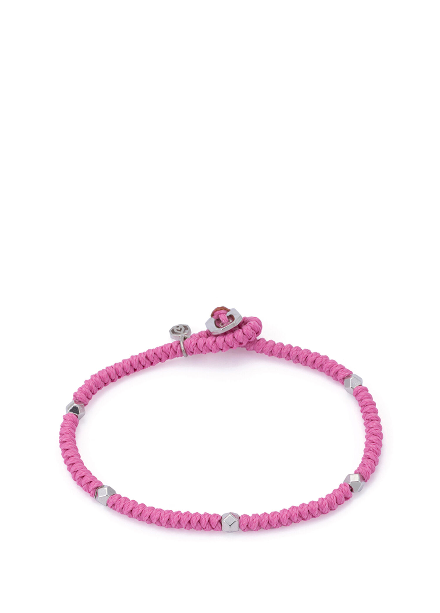 Silver Pembe Erkek Gümüş Yılan Bileklik