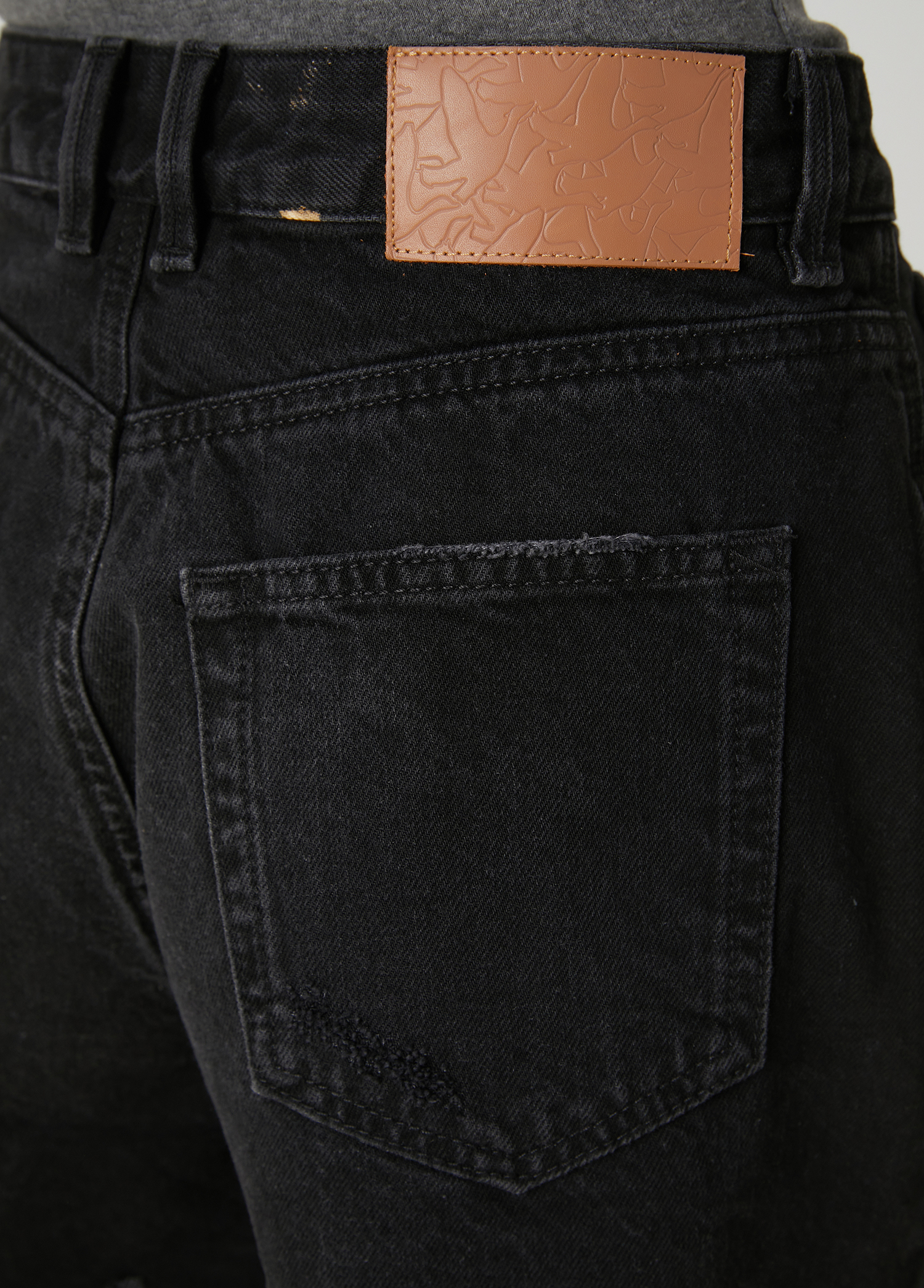 Siyah Denim Şort_5