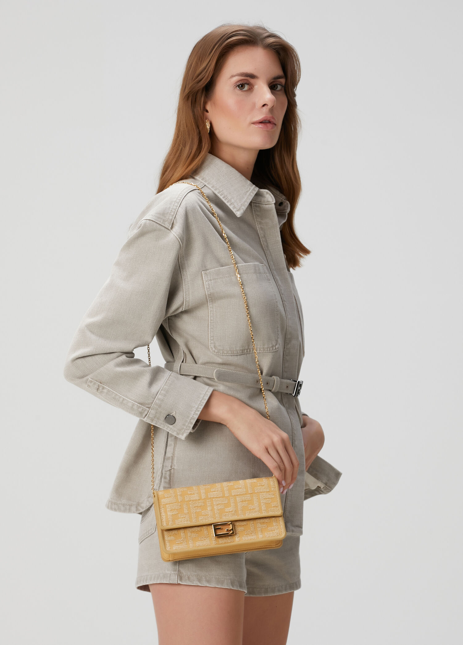 Fendi Naturel Kadın Krem Logo Desenli Kadın Çanta 1728528 | Beymen