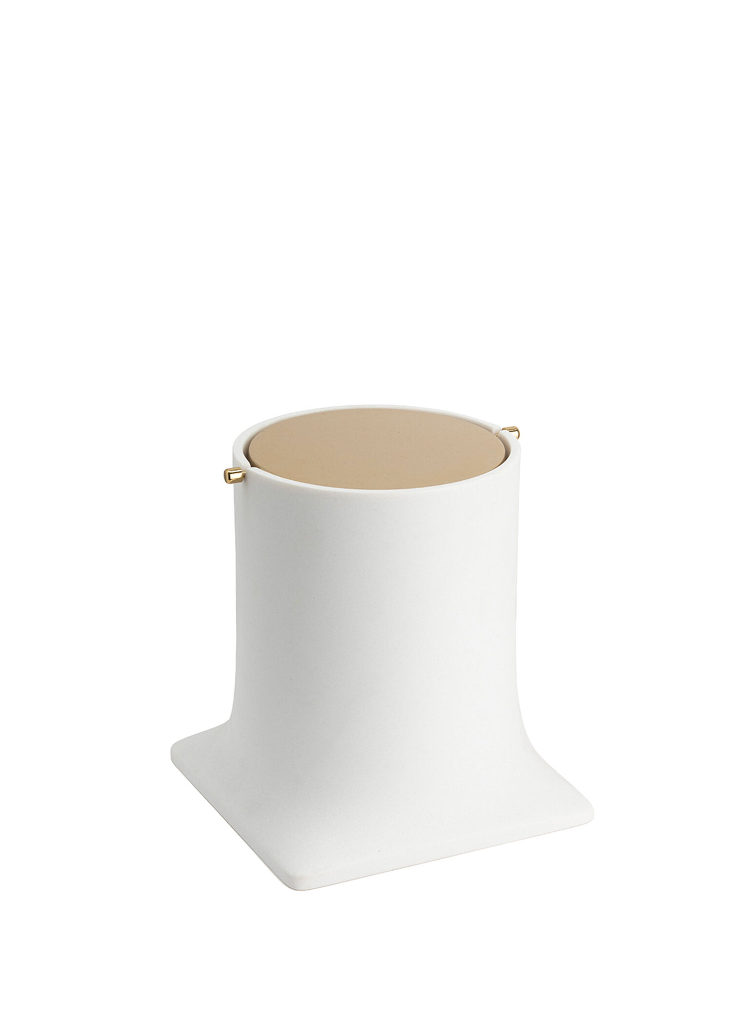 Beyaz Altın Rengi Banyo Çöp Kovası 4 Lt