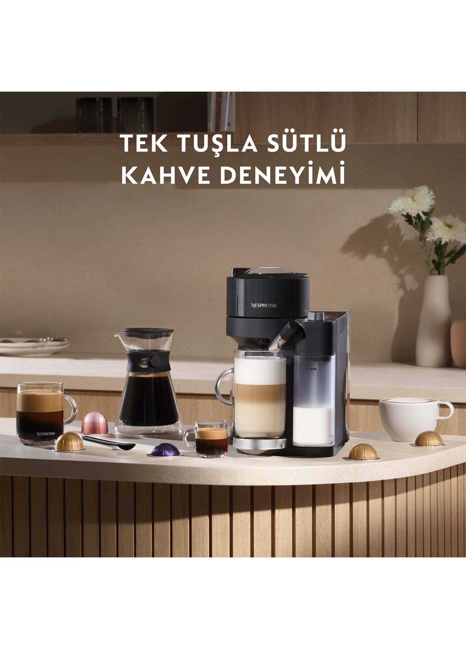 Nespresso - Vertuo Latissima Siyah Kahve Makinesi - Siyah