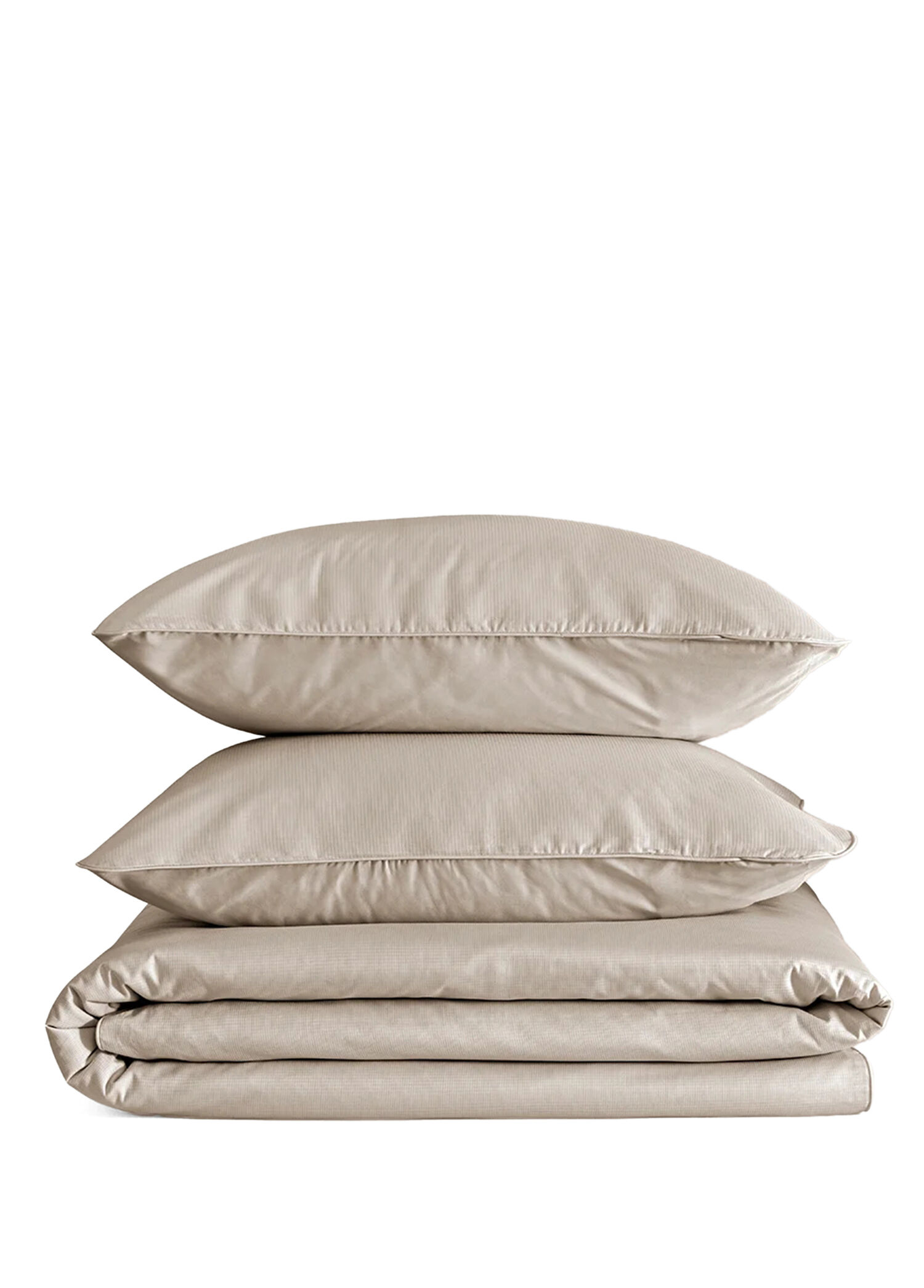 Penelope - Pure Serisi Taş Rengi Pamuk Percale Battal Boy Nevresim Seti 260x240 cm - Taş