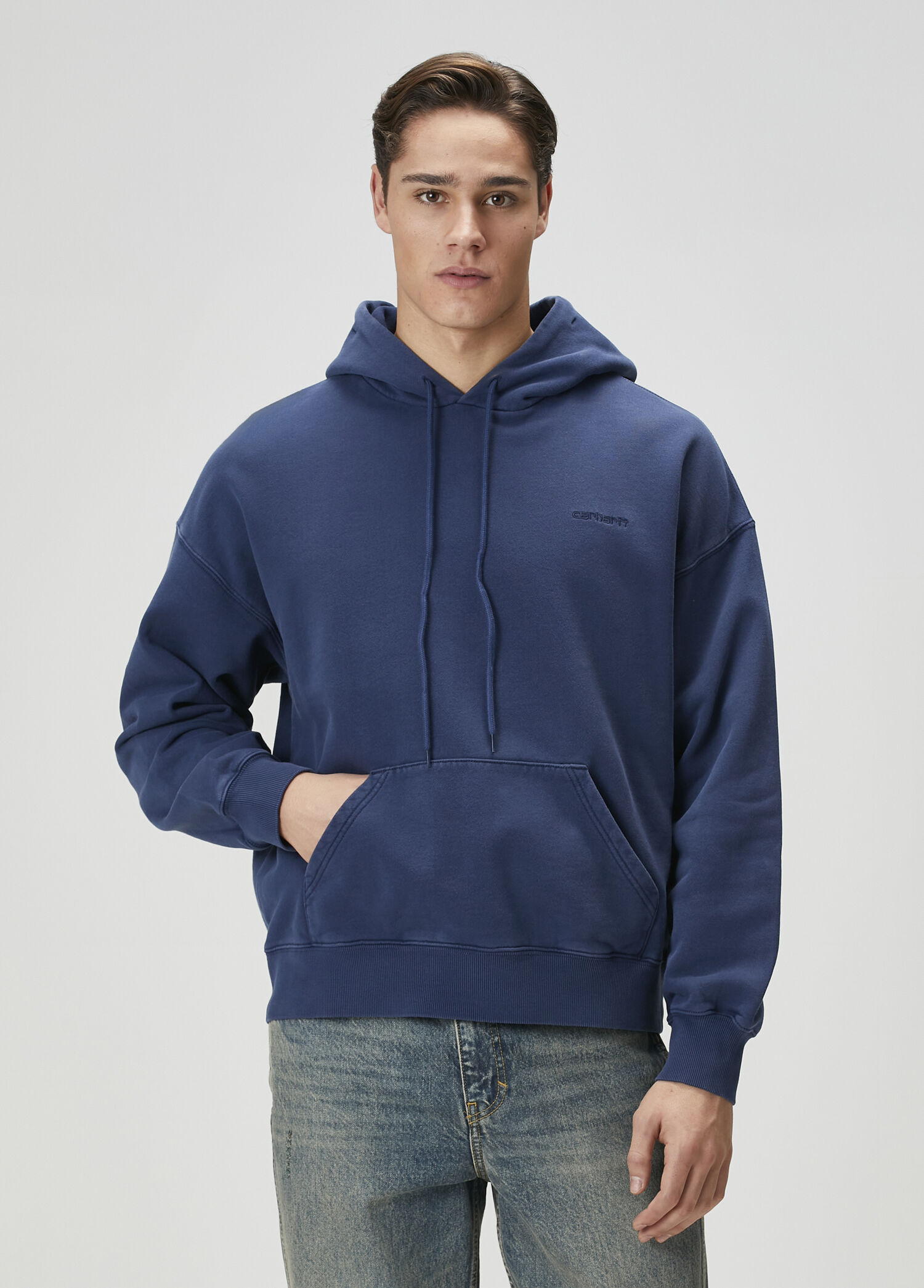 Mavi Kapüşonlu Sweatshirt