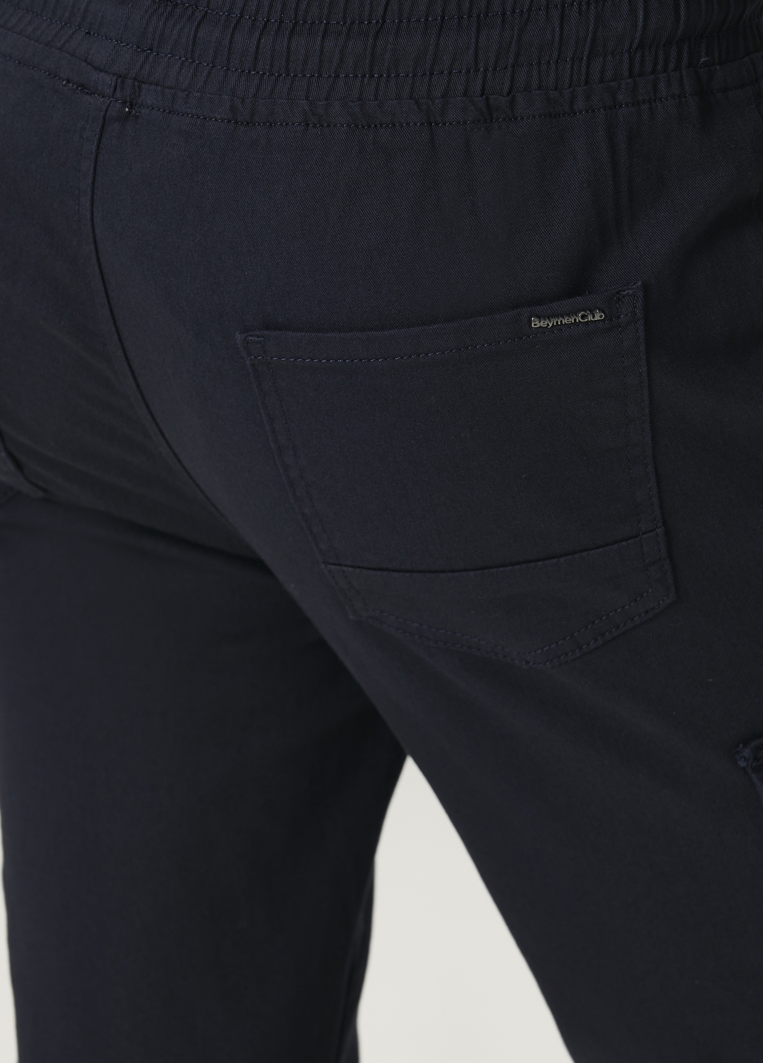Lacivert Beli Kordonlu Jogger Kargo Pantolon_4