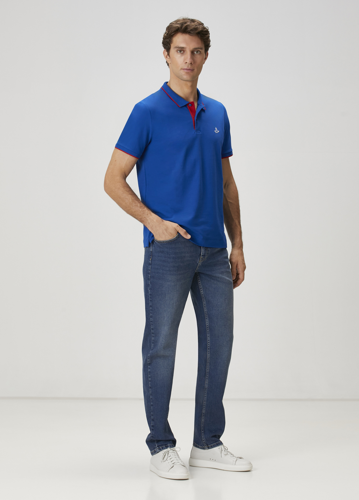 X Anadolu Efes Mavi Polo Yaka T-shirt_3