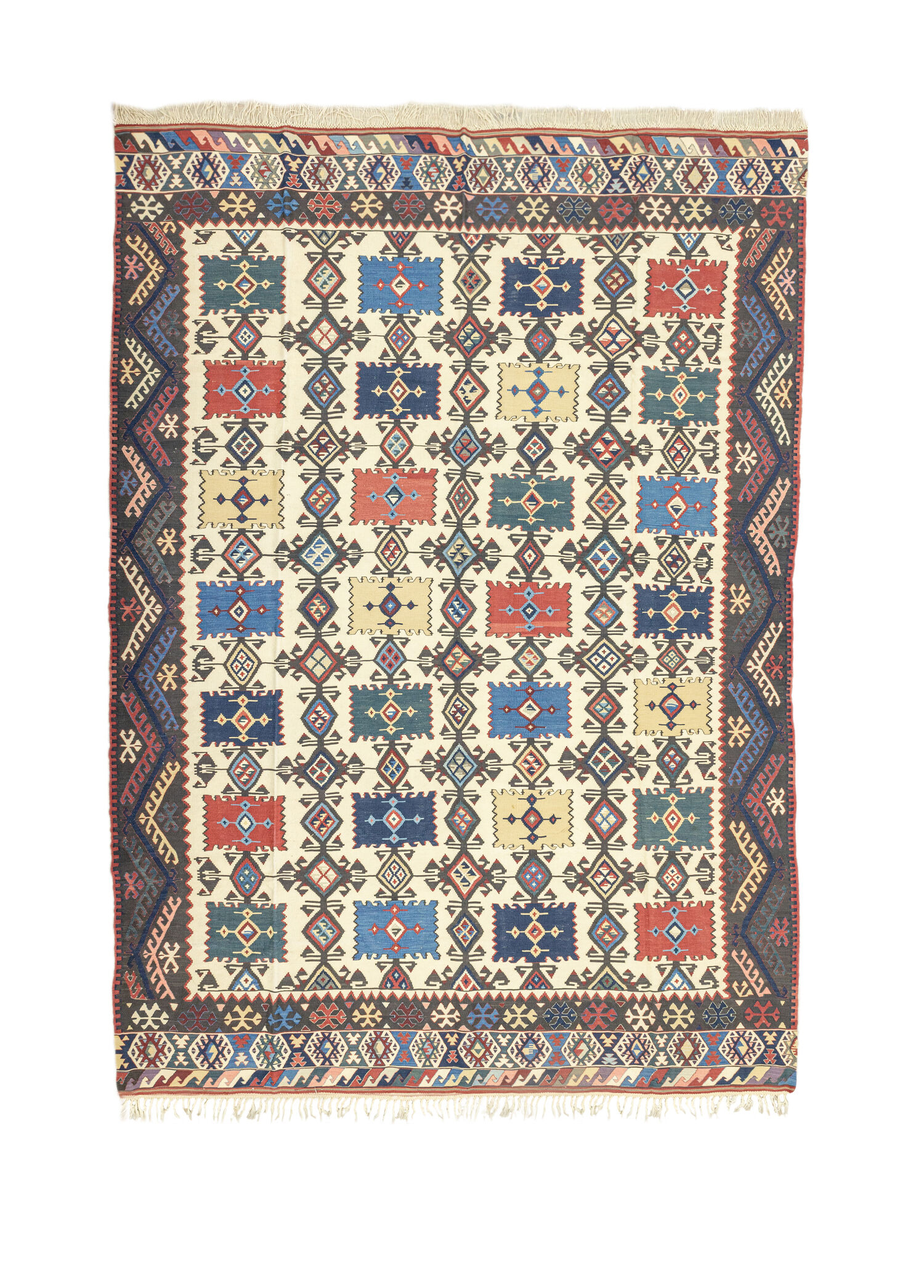 Cliff Etnik Tasarımlı Yün Kilim 234x303 cm