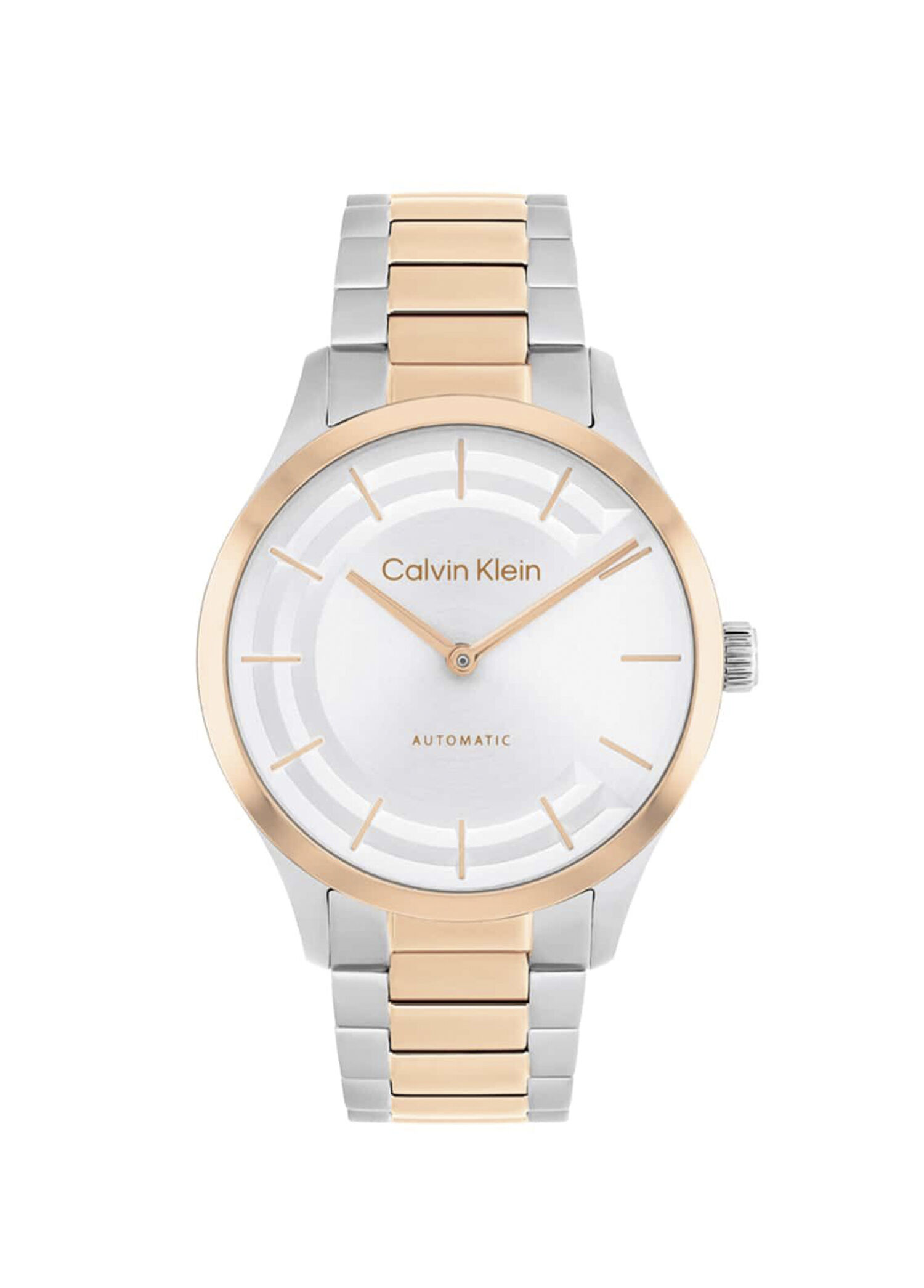 CK25100104 Metalik Gri Rose Gold Çelik Kadın Kol Saati