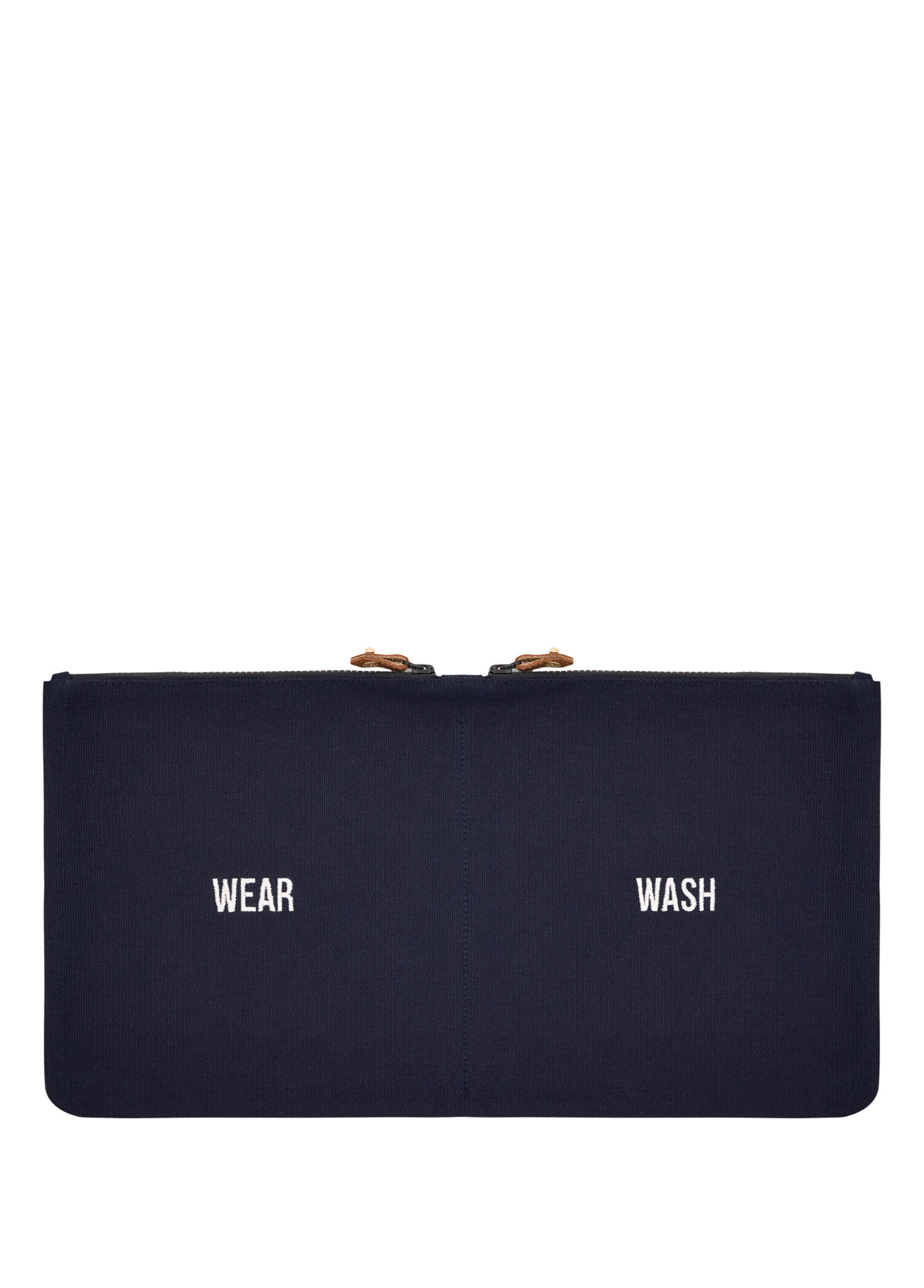 Wear & Wash Lacivert Kanvas Çift Fermuarlı Düzenleyici Seyahat Çantası
