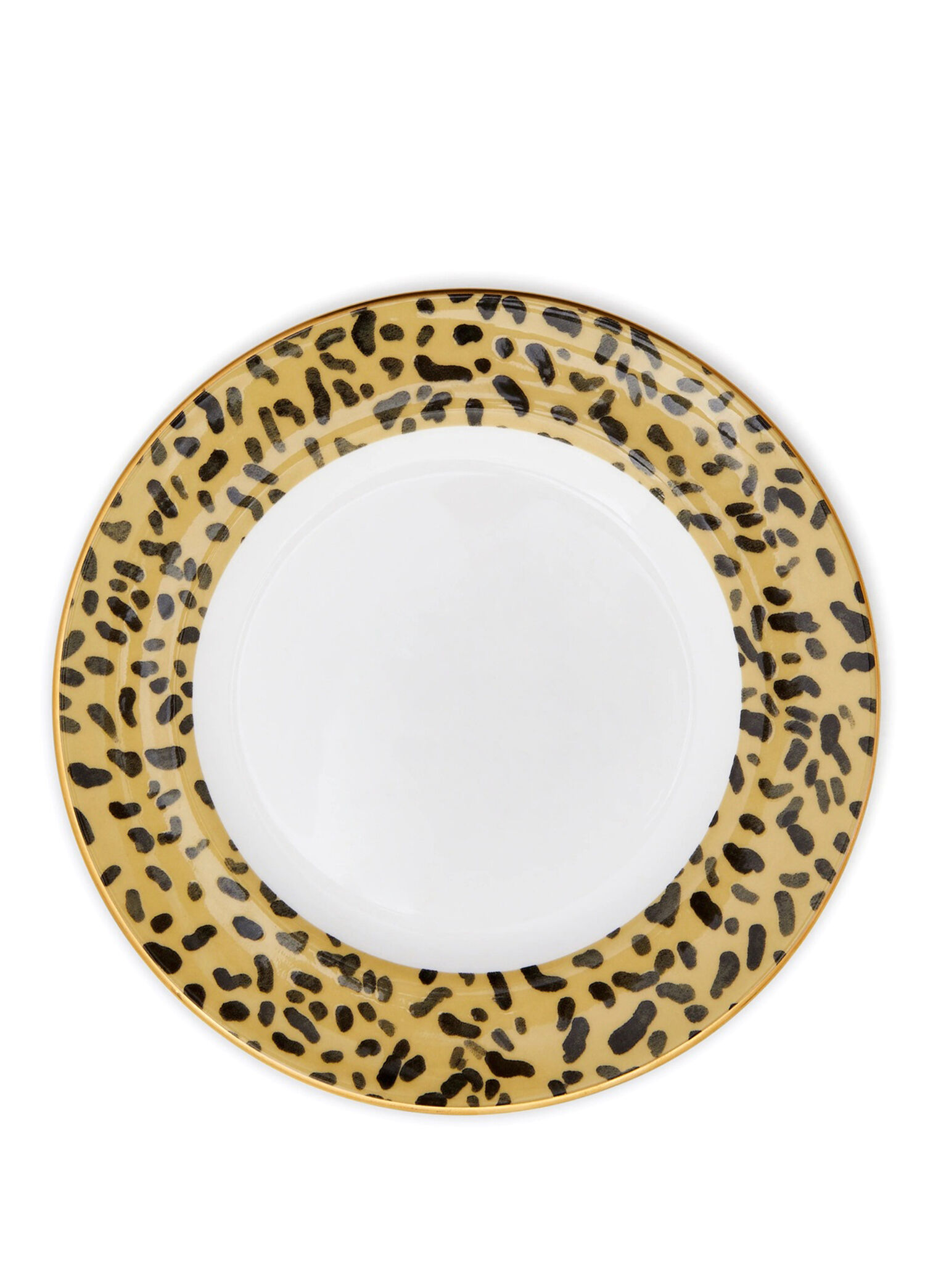 Leopar Desenli Çini Çorba Tabağı 23 cm