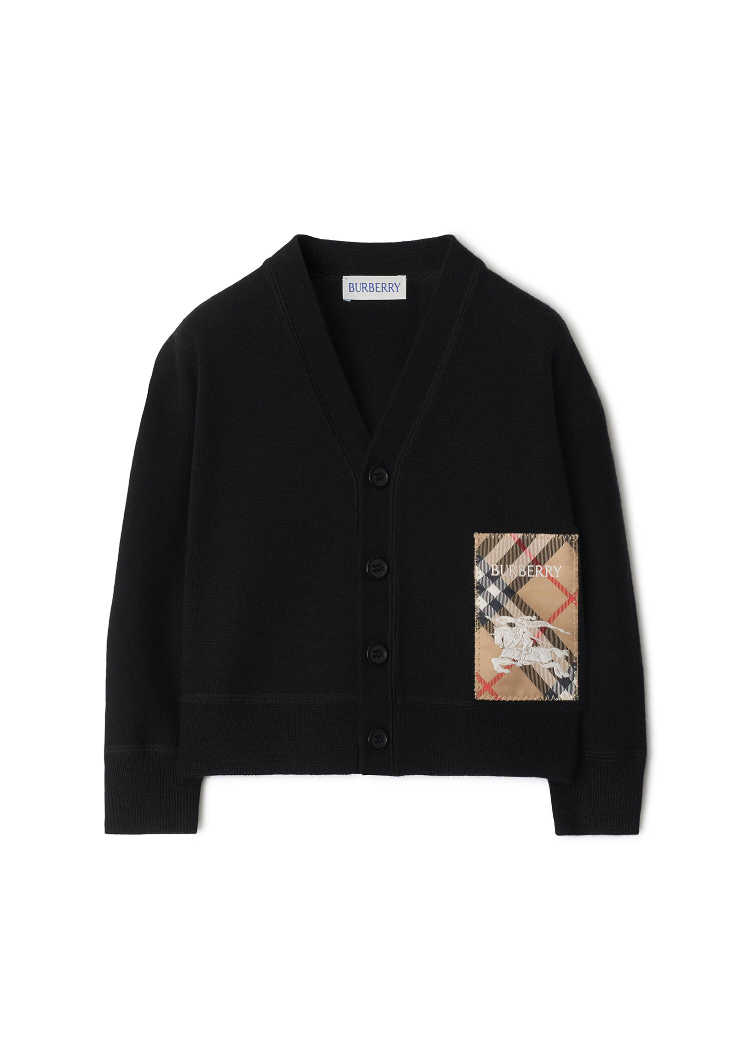Romie Label Siyah Unisex Çocuk Yün Hırka
