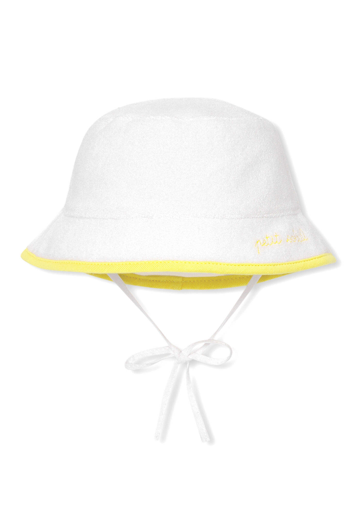 Sarı Detaylı Unisex Bebek Bucket Şapka