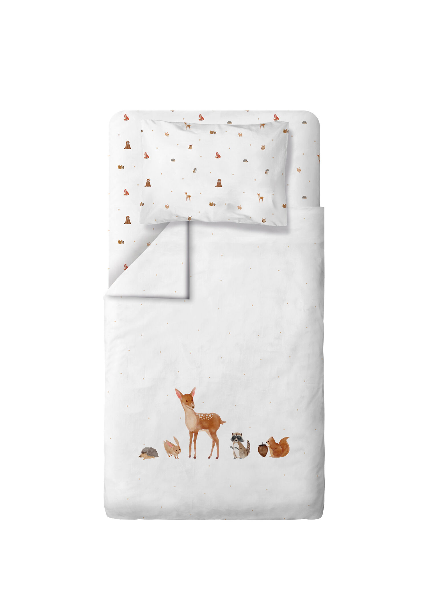 Forest Amigos %100 Organik Pamuk Saten Bebek Çocuk Nevresim Takımı 160 x 220 cm