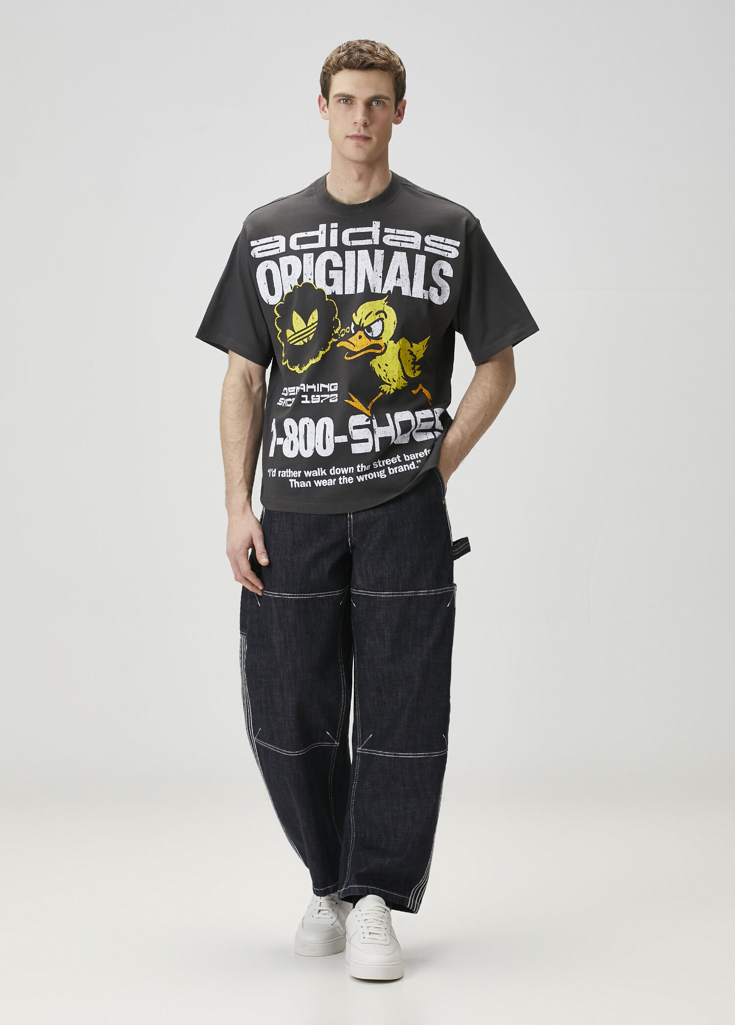 Adidas Siyah Erkek Originals Duck Graphic Siyah T-shirt 1918045