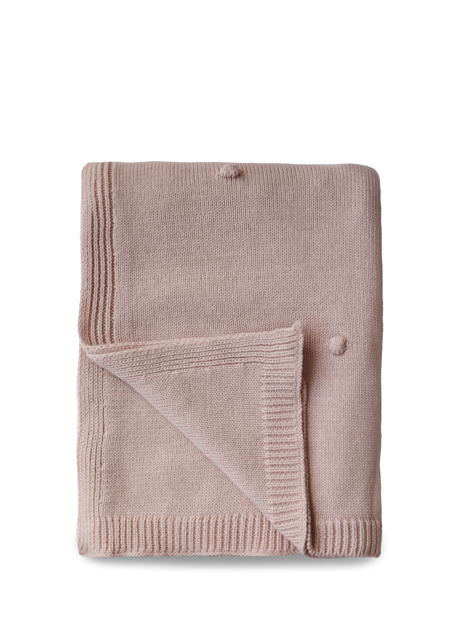 Textured Dots Blush Organik Pamuk Örme Bebek Battaniyesi
